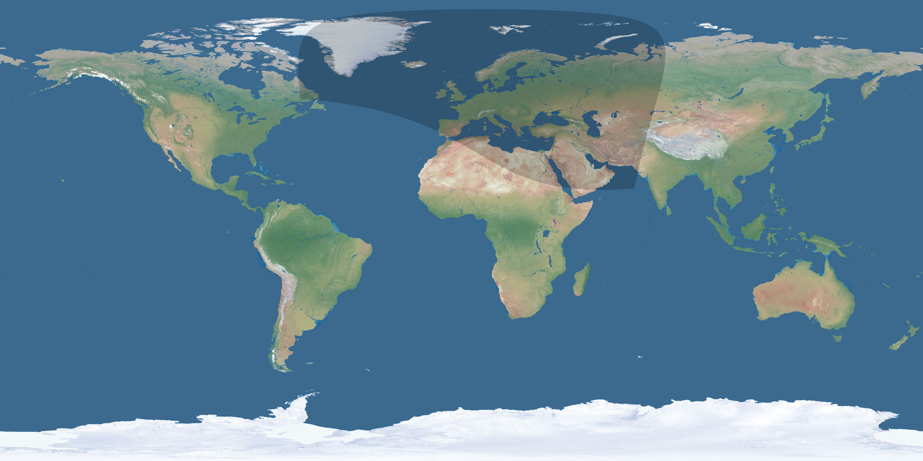 Map of the umbra and penumbra path of the solar eclipse of 09/26/1345