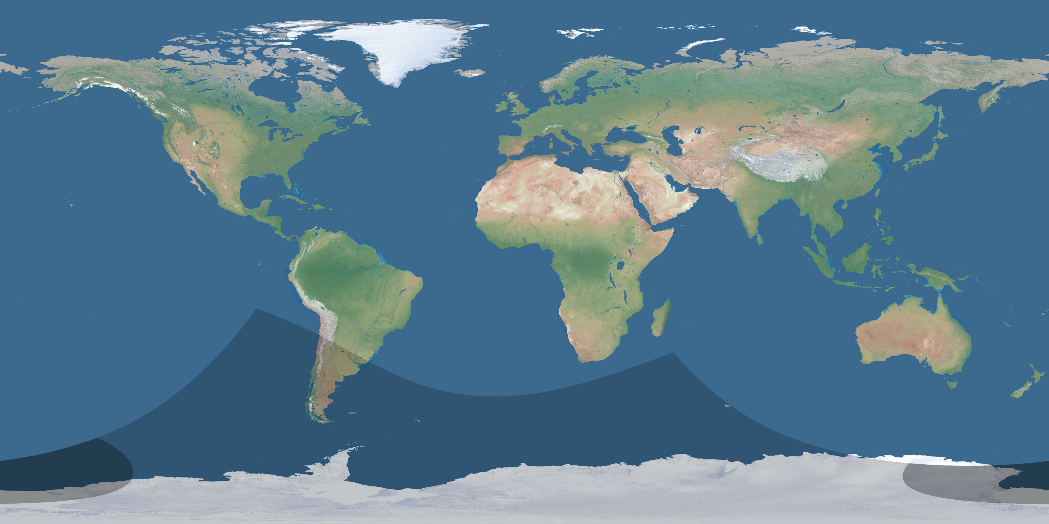 Map of the umbra and penumbra path of the solar eclipse of 11/09/1360