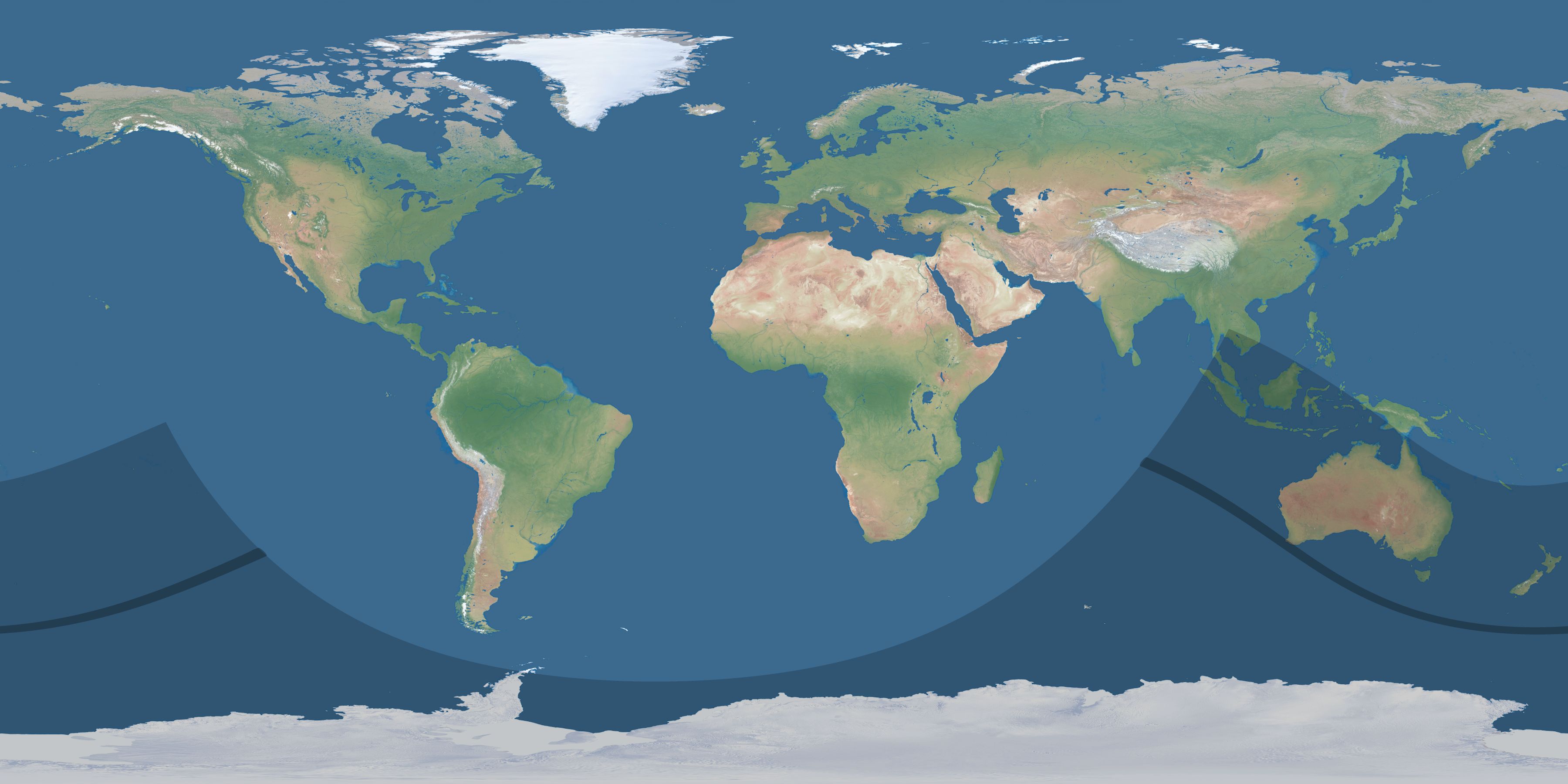 Map of the umbra and penumbra path of the solar eclipse of 11/30/1369