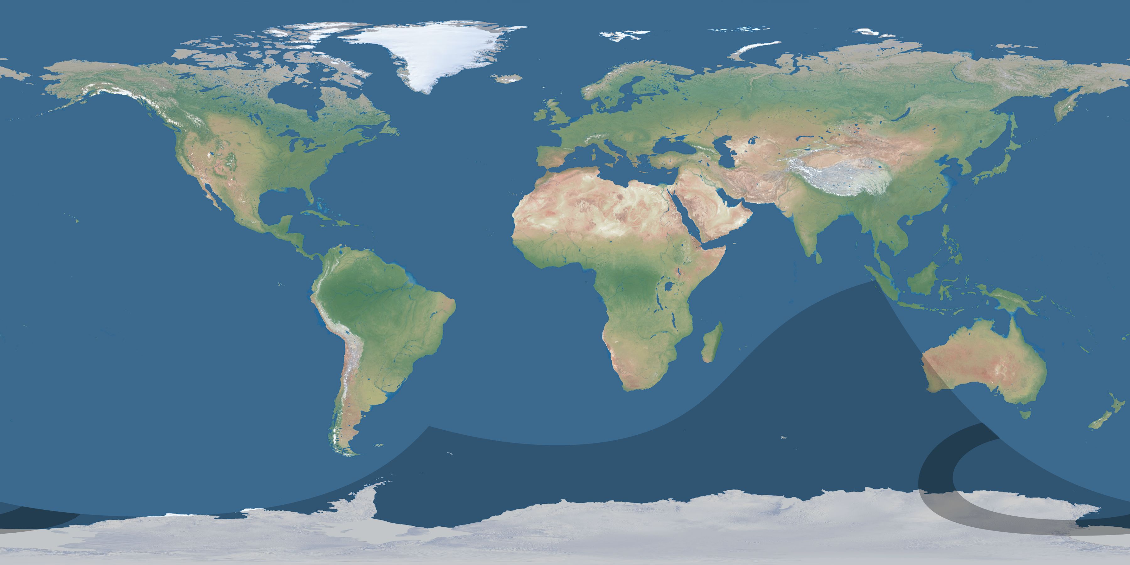 Map of the umbra and penumbra path of the solar eclipse of 02/01/1375