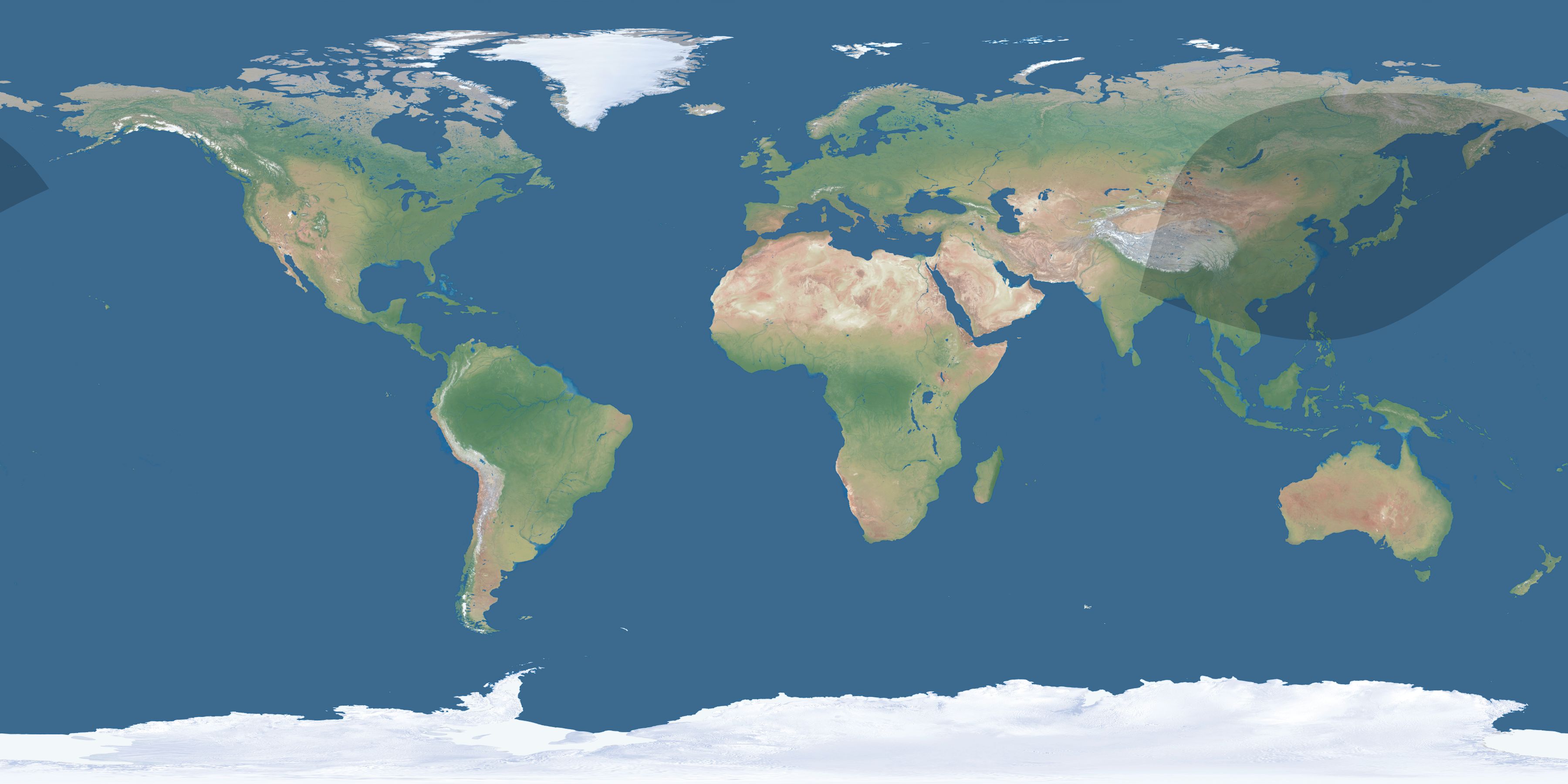 Map of the umbra and penumbra path of the solar eclipse of 12/31/1377