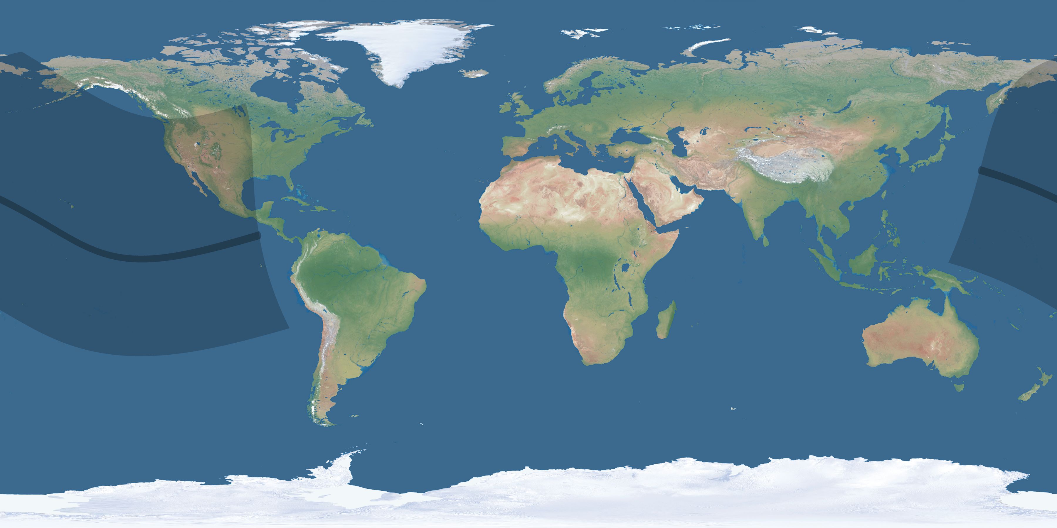 Map of the umbra and penumbra path of the solar eclipse of 10/28/1380