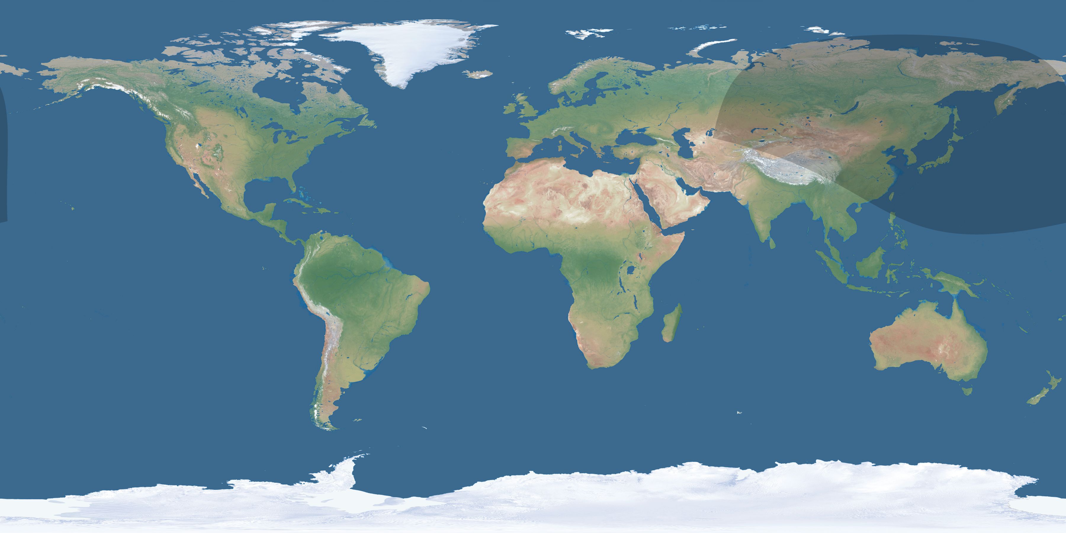 Map of the umbra and penumbra path of the solar eclipse of 10/18/1381