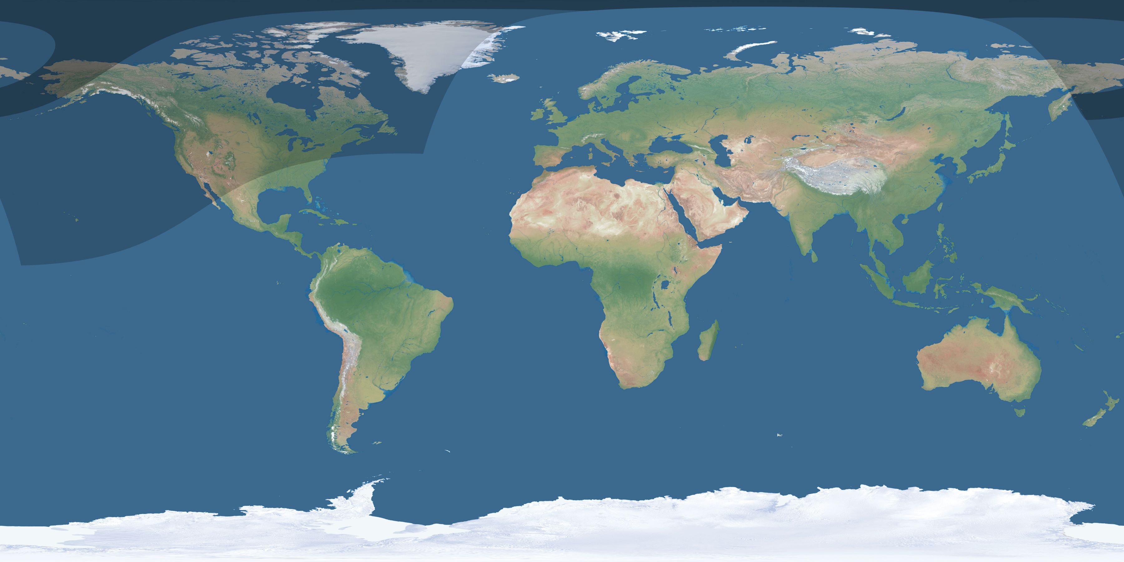 Map of the umbra and penumbra path of the solar eclipse of 03/15/1382