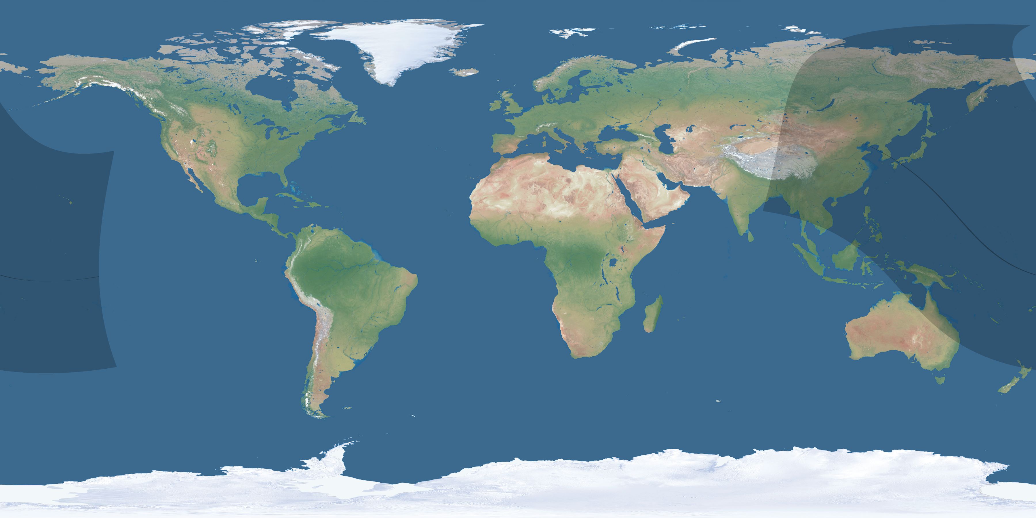 Map of the umbra and penumbra path of the solar eclipse of 10/09/1390