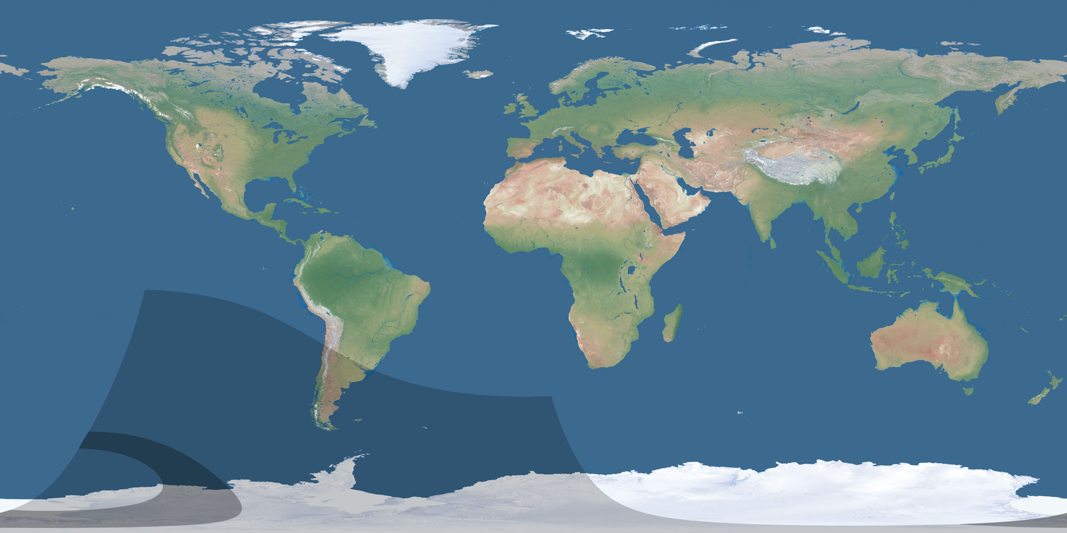 Map of the umbra and penumbra path of the solar eclipse of 09/18/1400