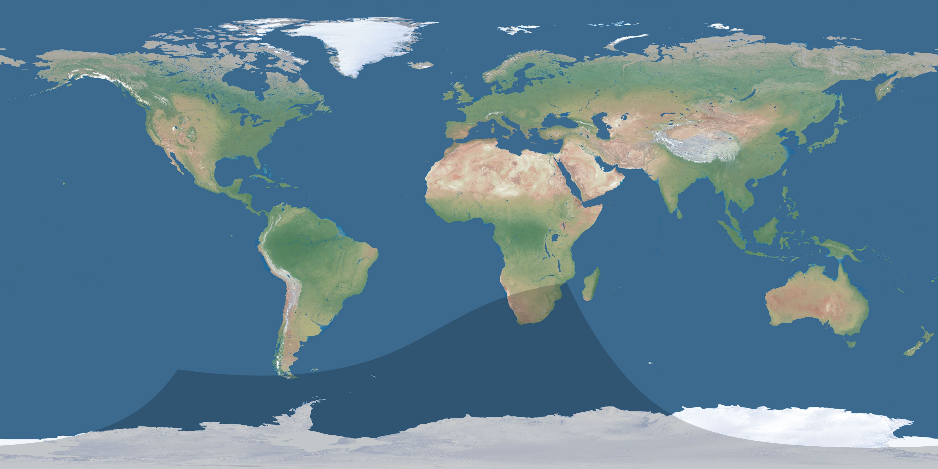 Map of the umbra and penumbra path of the solar eclipse of 02/21/1403