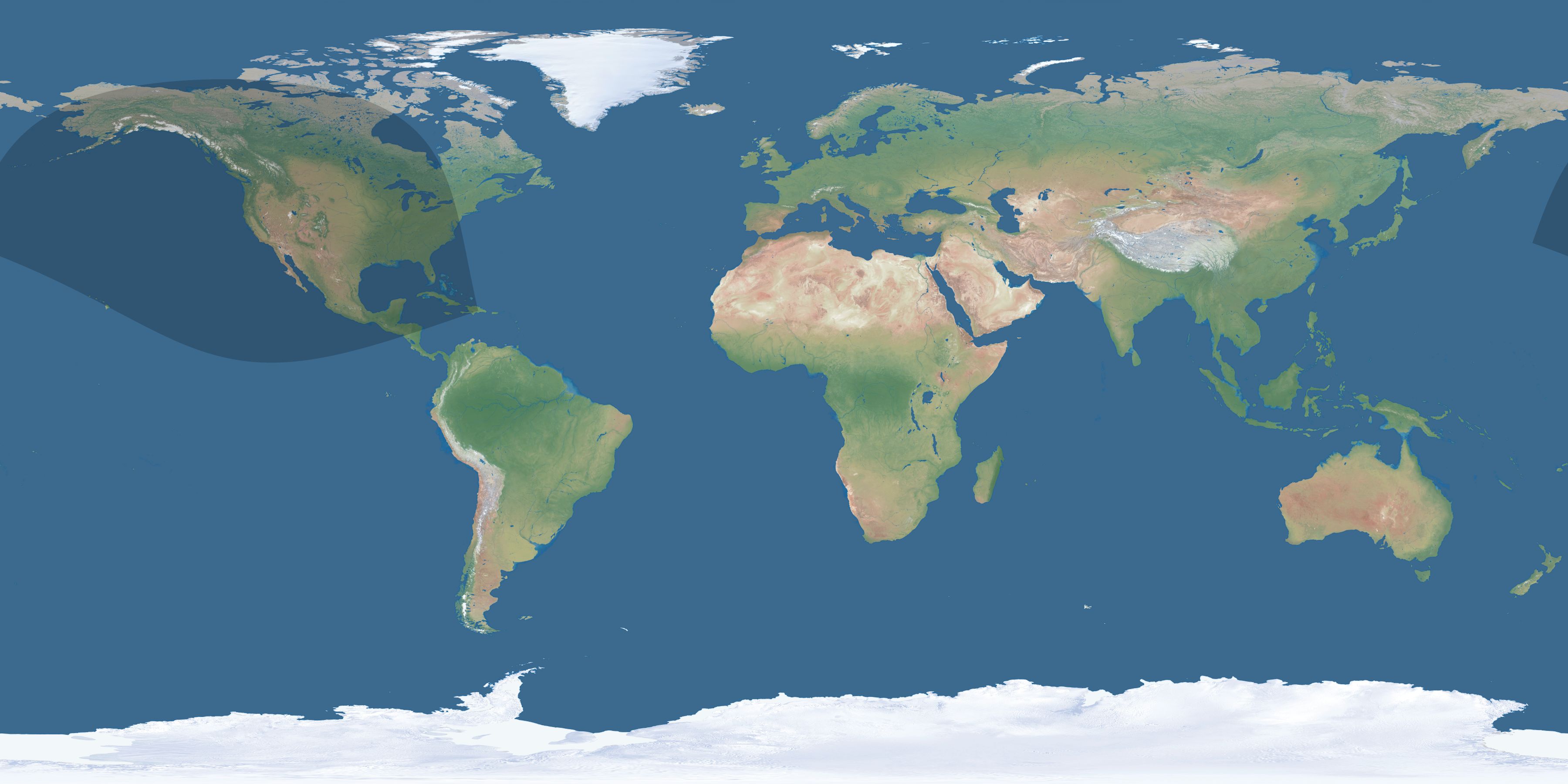 Map of the umbra and penumbra path of the solar eclipse of 11/08/1417