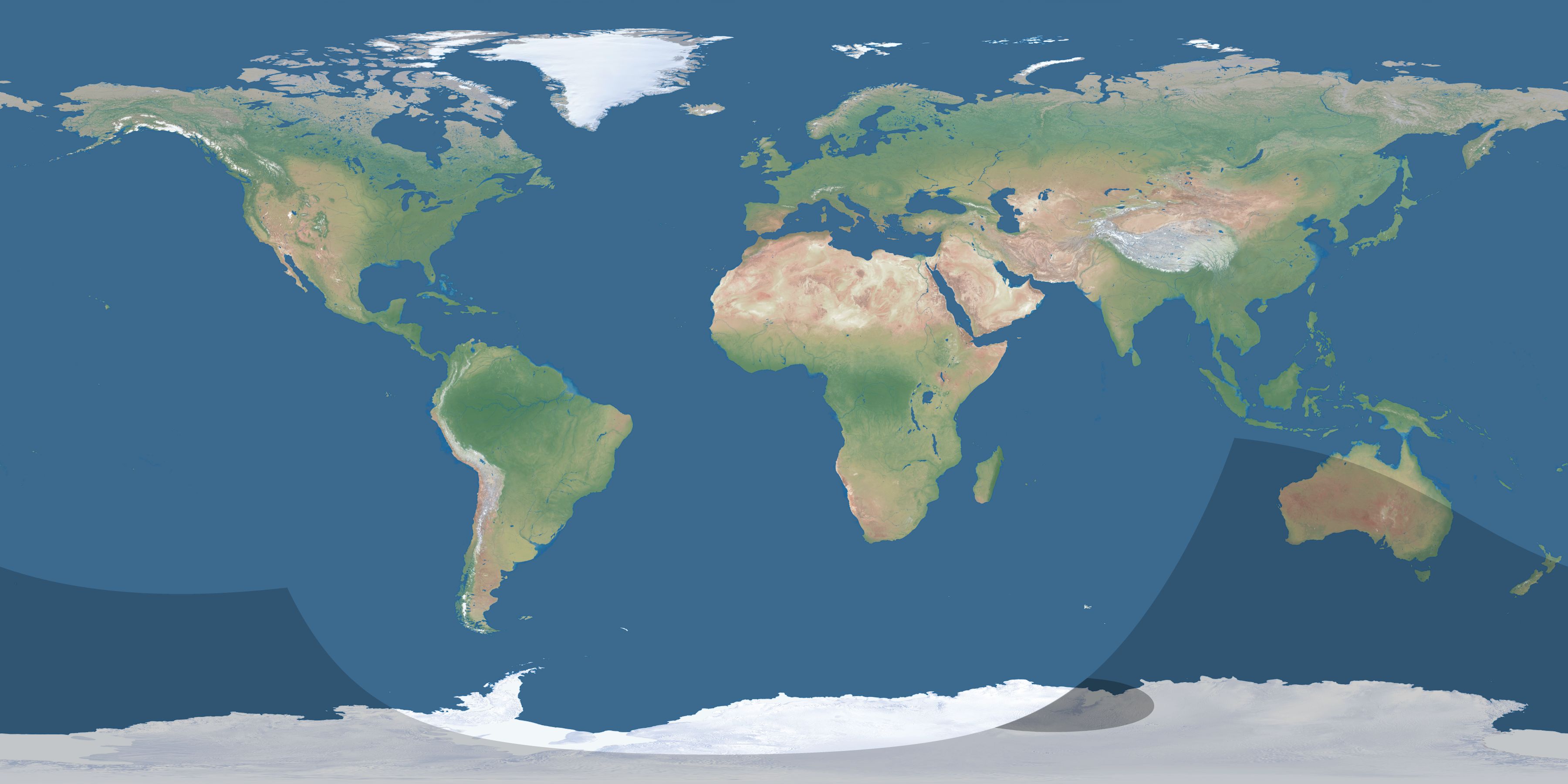 Map of the umbra and penumbra path of the solar eclipse of 09/30/1418