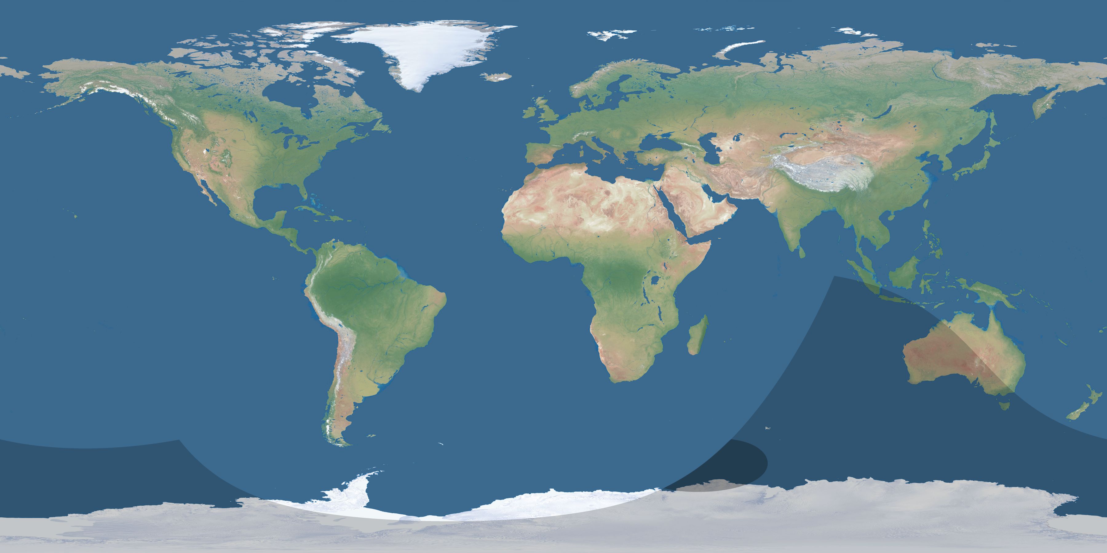 Map of the umbra and penumbra path of the solar eclipse of 10/09/1428