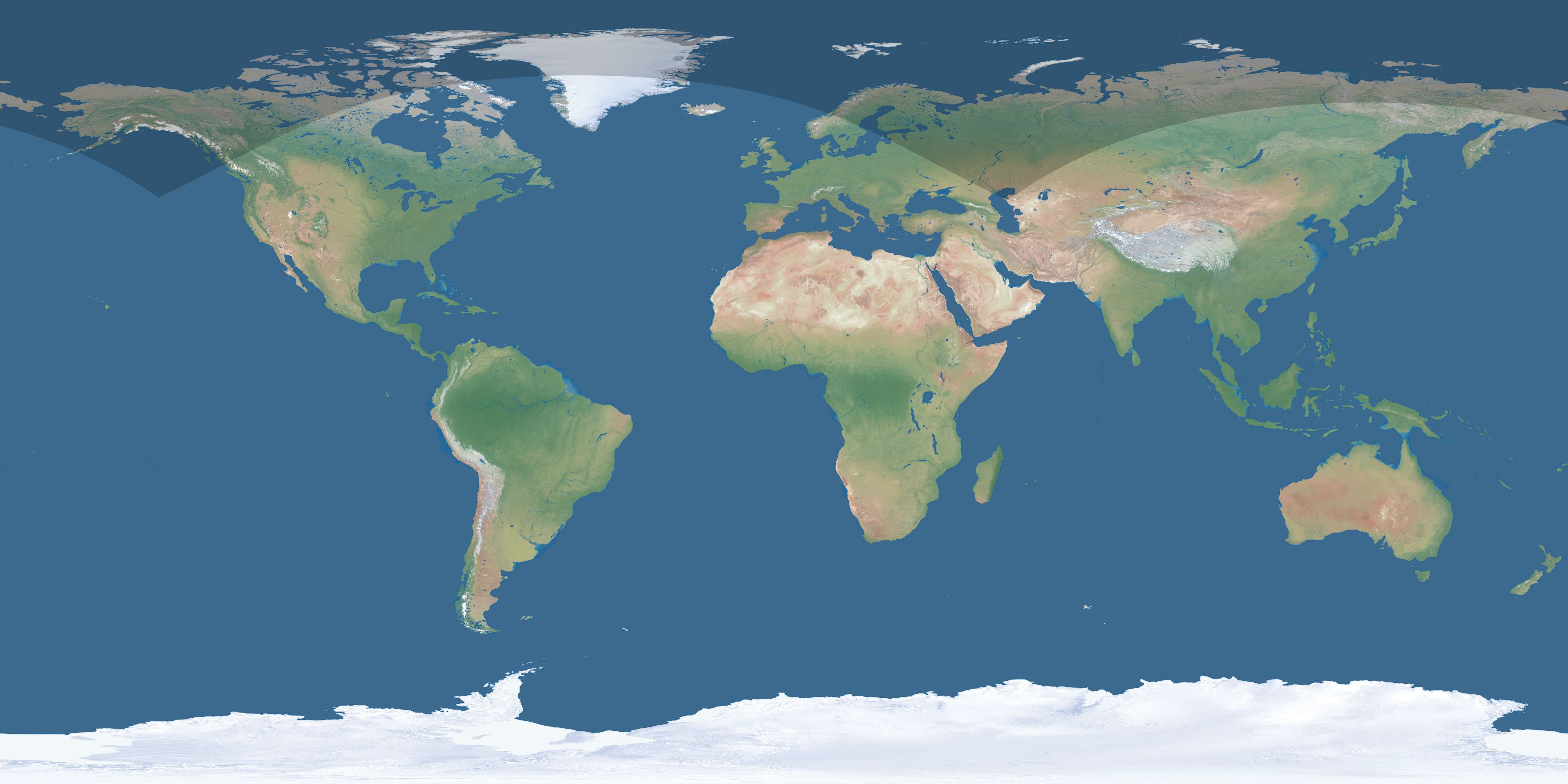 Map of the umbra and penumbra path of the solar eclipse of 06/27/1443