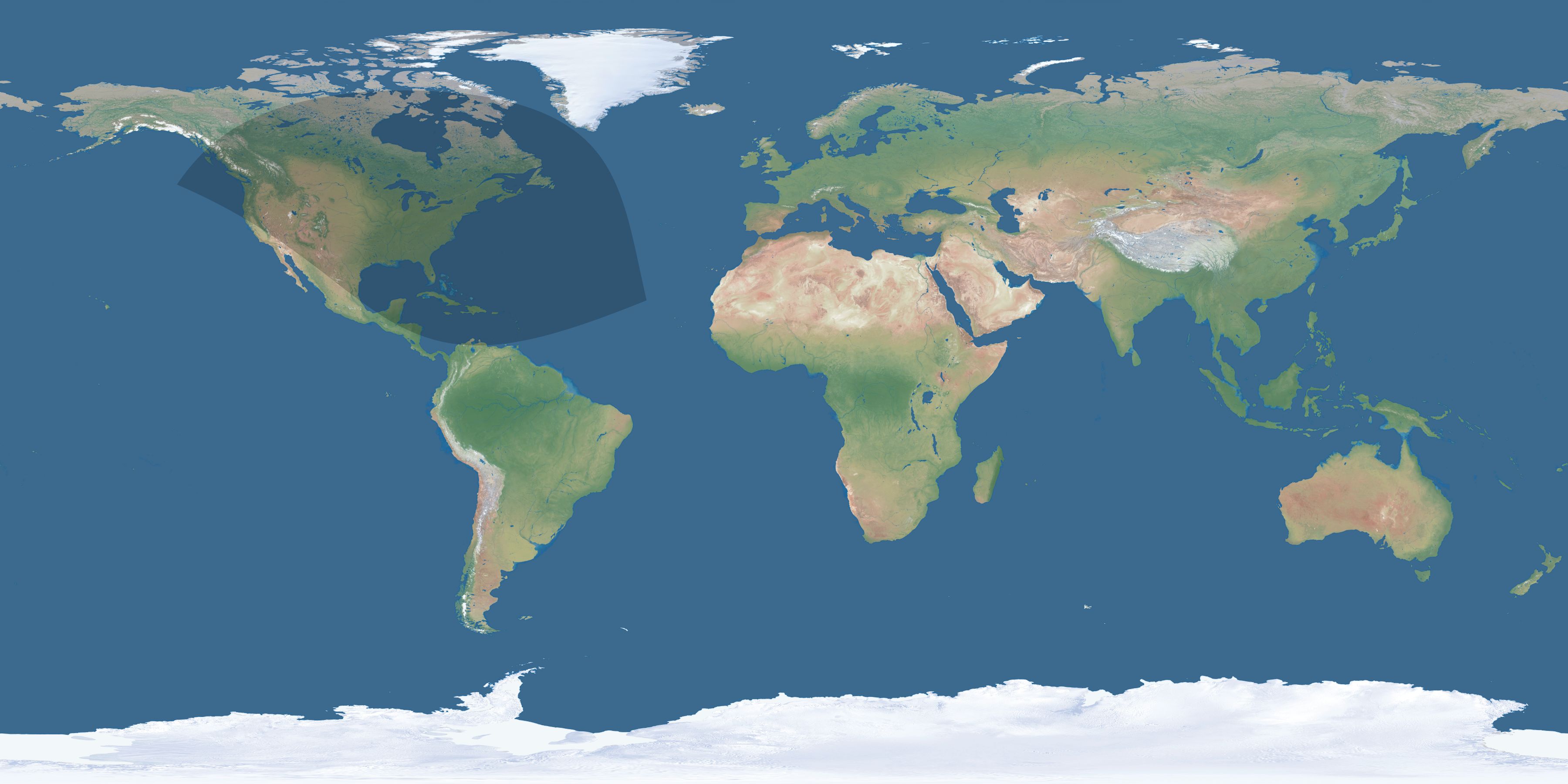 Map of the umbra and penumbra path of the solar eclipse of 11/21/1443