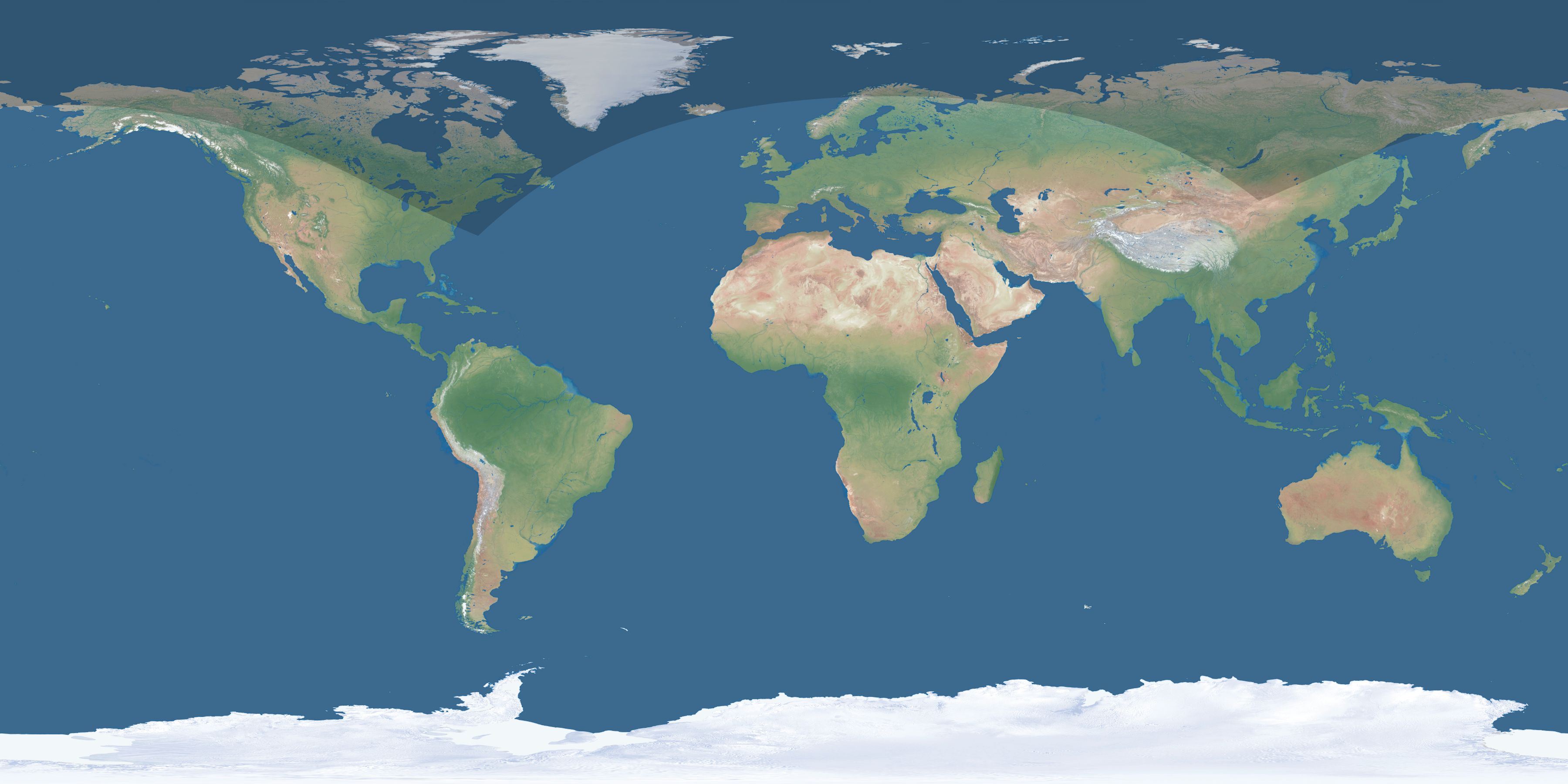 Map of the umbra and penumbra path of the solar eclipse of 07/07/1461