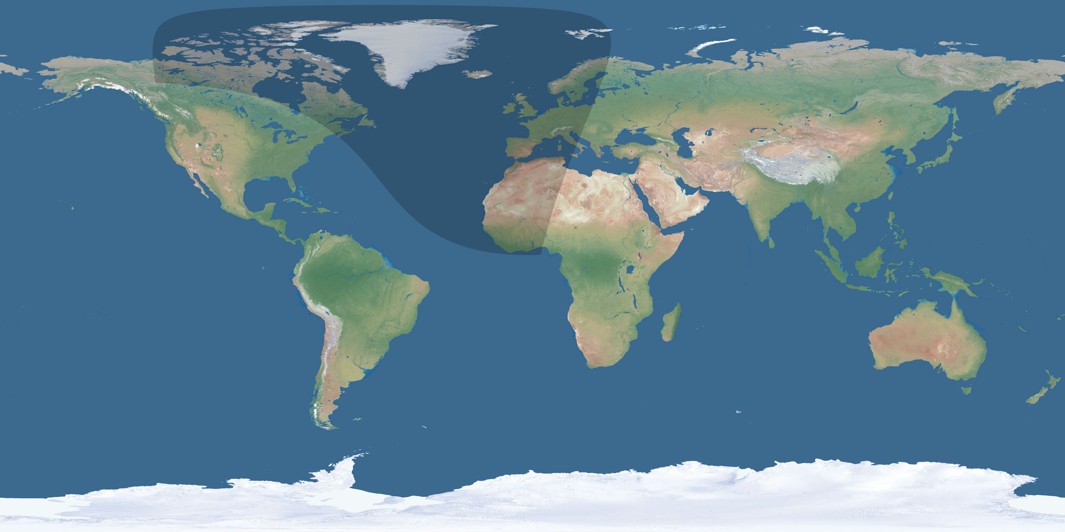 Map of the umbra and penumbra path of the solar eclipse of 09/20/1465