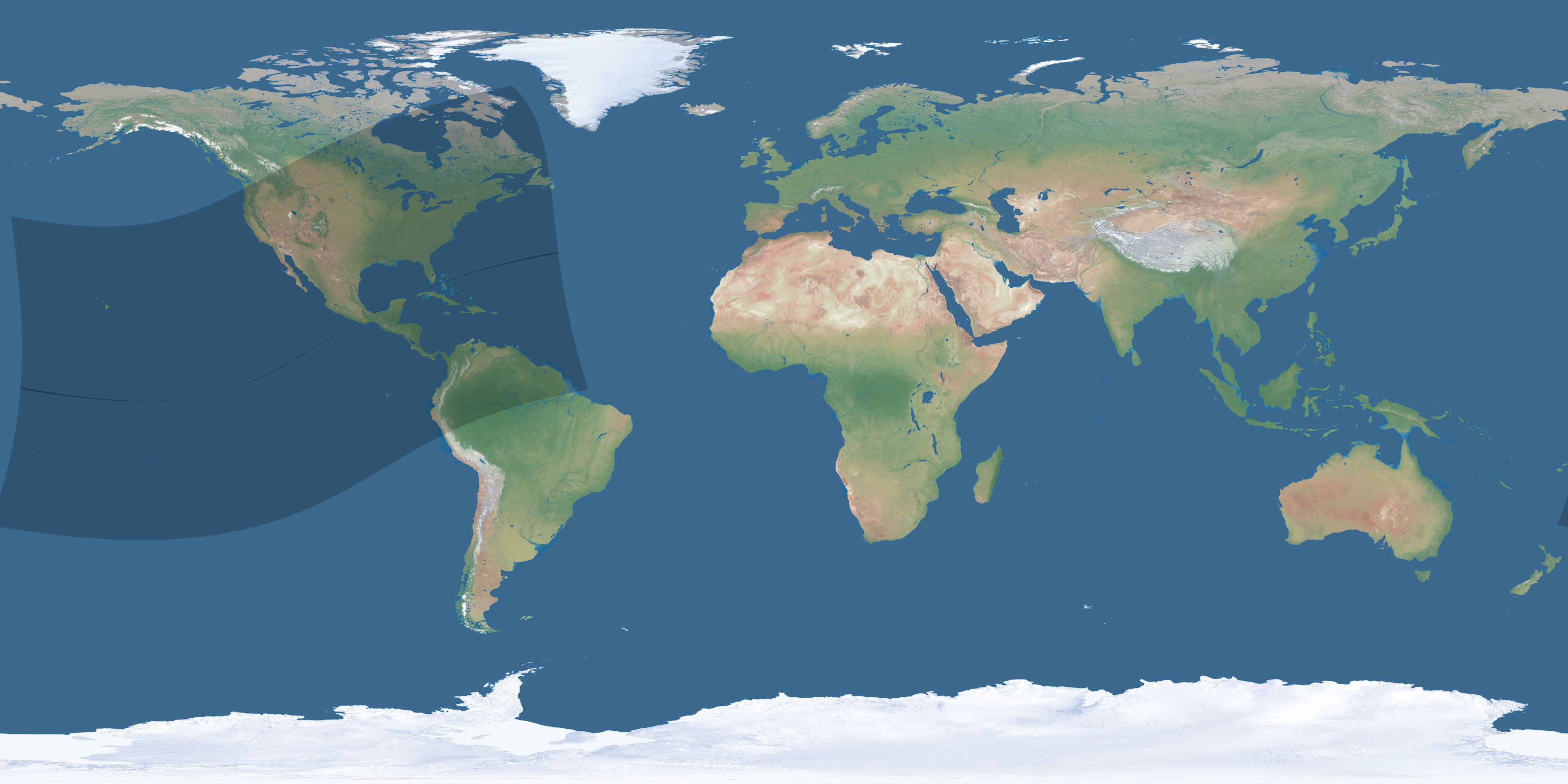Map of the umbra and penumbra path of the solar eclipse of 02/13/1477