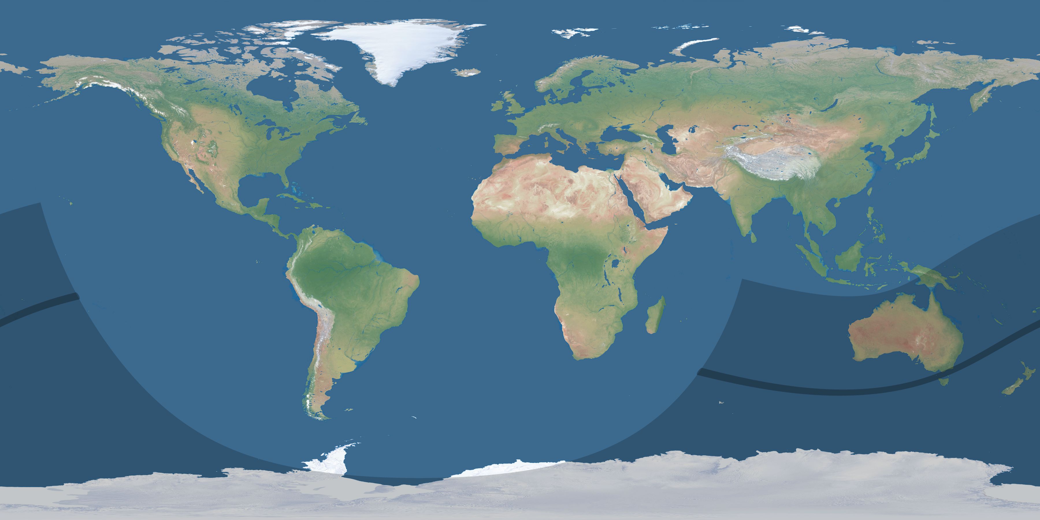Map of the umbra and penumbra path of the solar eclipse of 02/03/1478