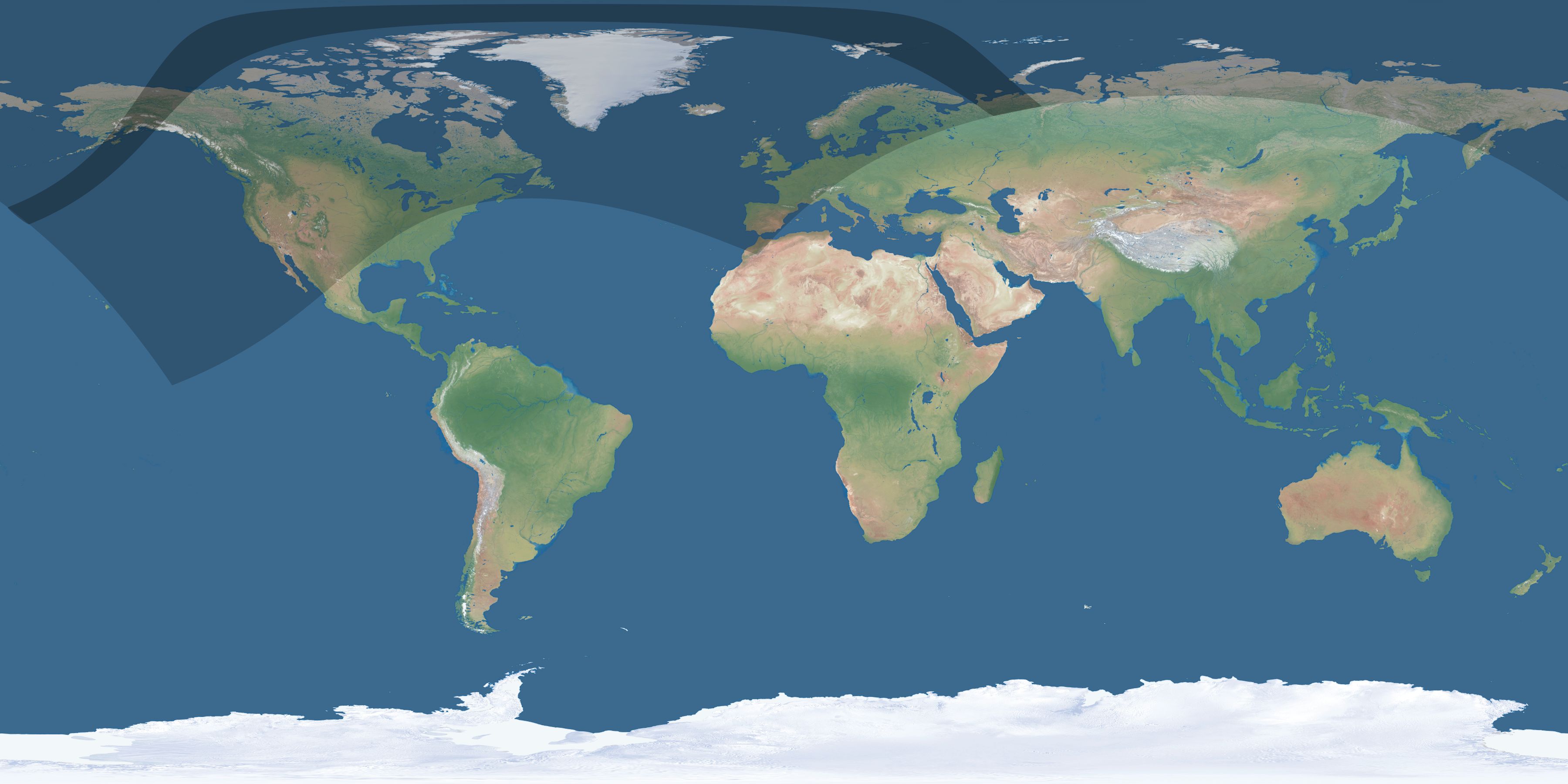 Map of the umbra and penumbra path of the solar eclipse of 05/17/1482