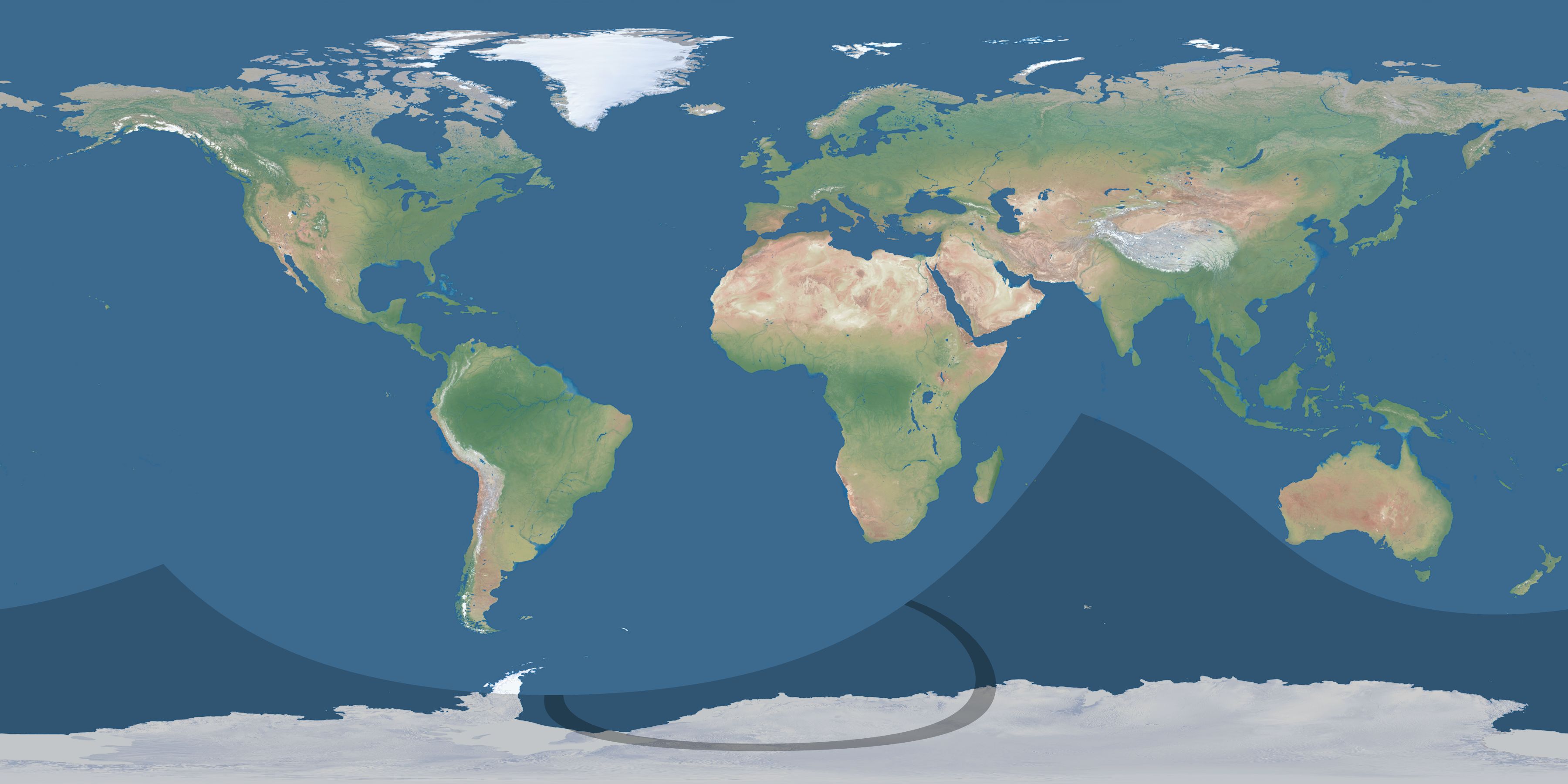 Map of the umbra and penumbra path of the solar eclipse of 11/11/1482