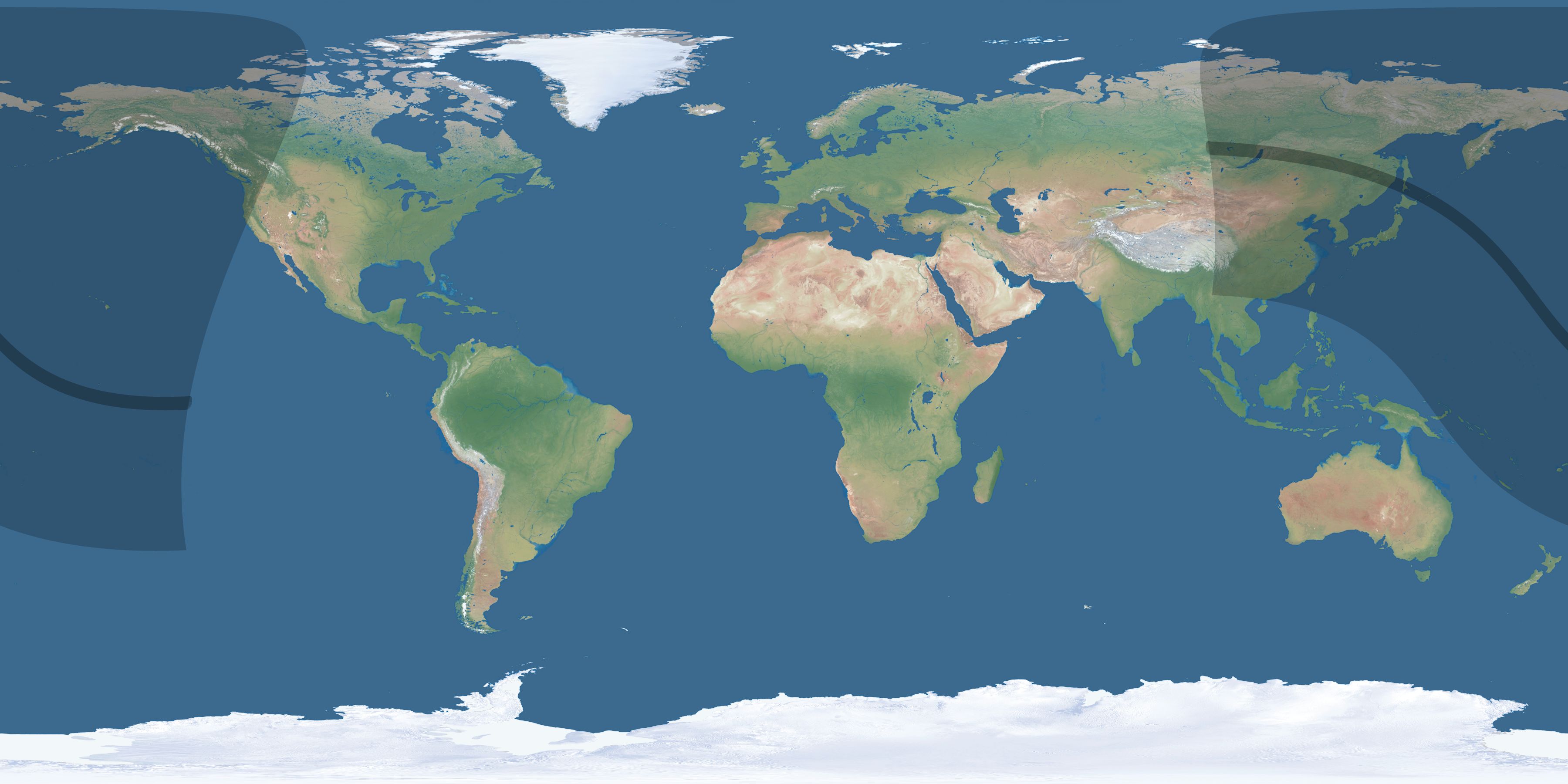 Map of the umbra and penumbra path of the solar eclipse of 09/20/1484