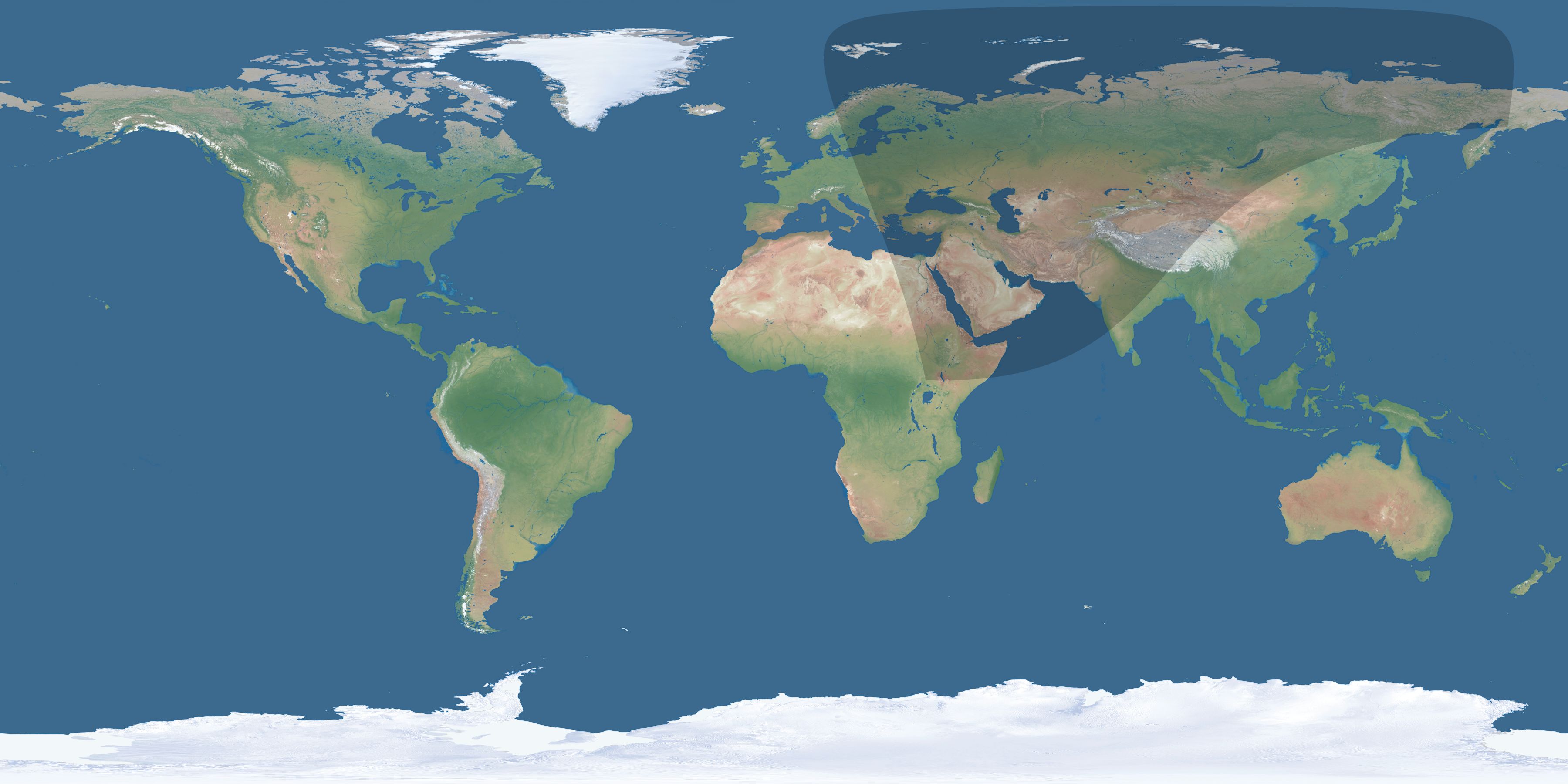 Map of the umbra and penumbra path of the solar eclipse of 03/06/1486