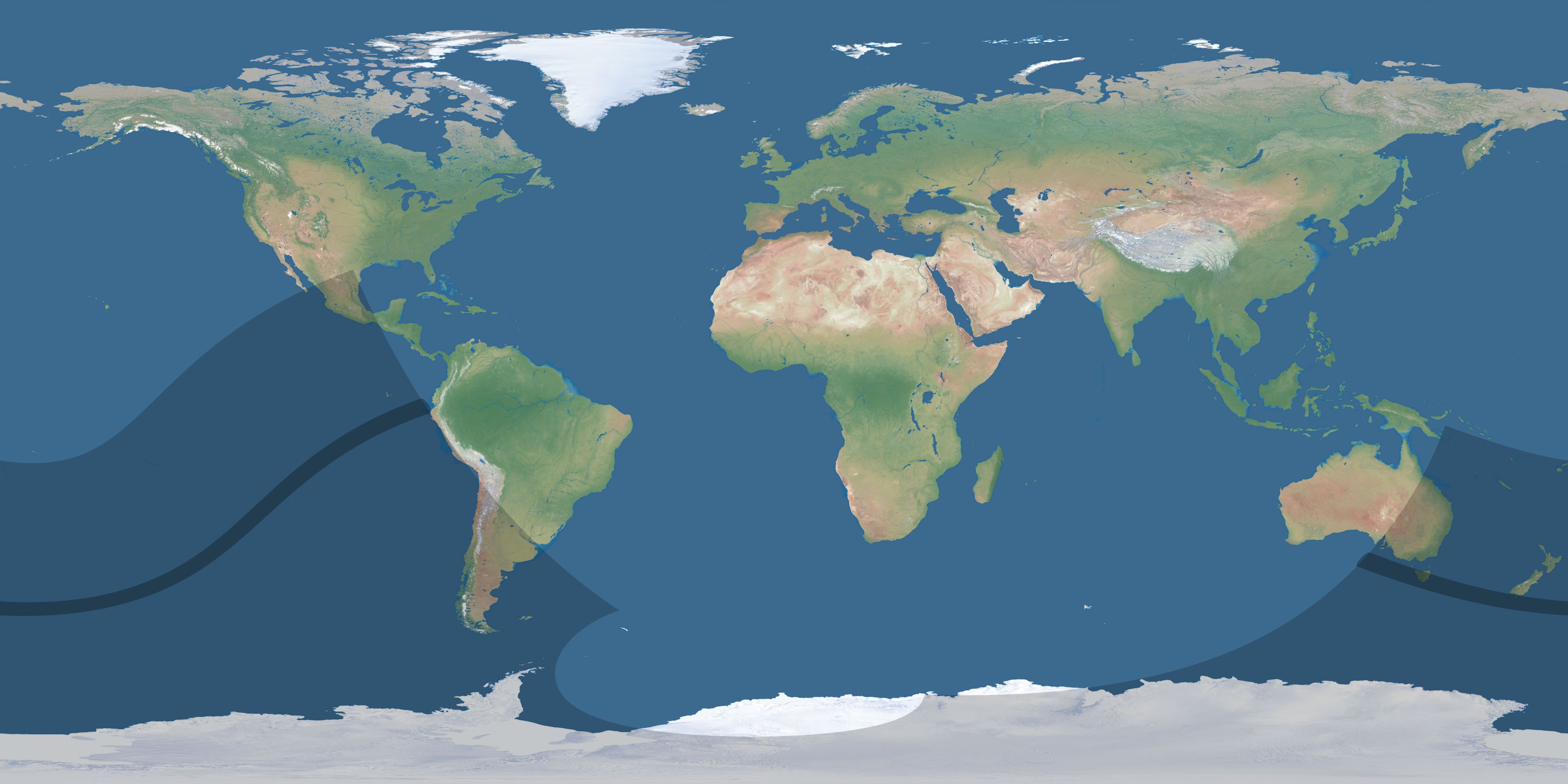 Map of the umbra and penumbra path of the solar eclipse of 01/13/1488