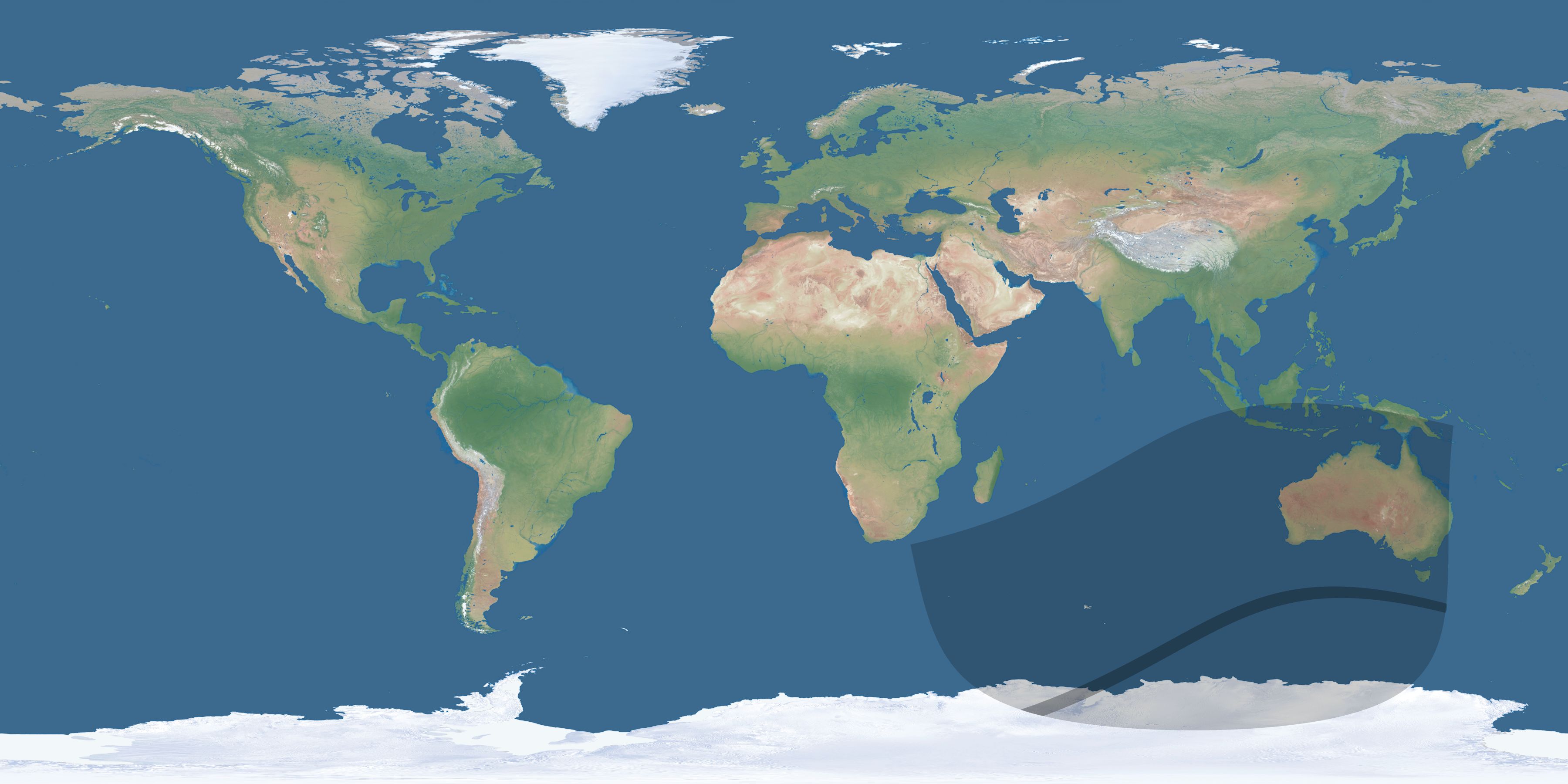 Map of the umbra and penumbra path of the solar eclipse of 04/16/1493
