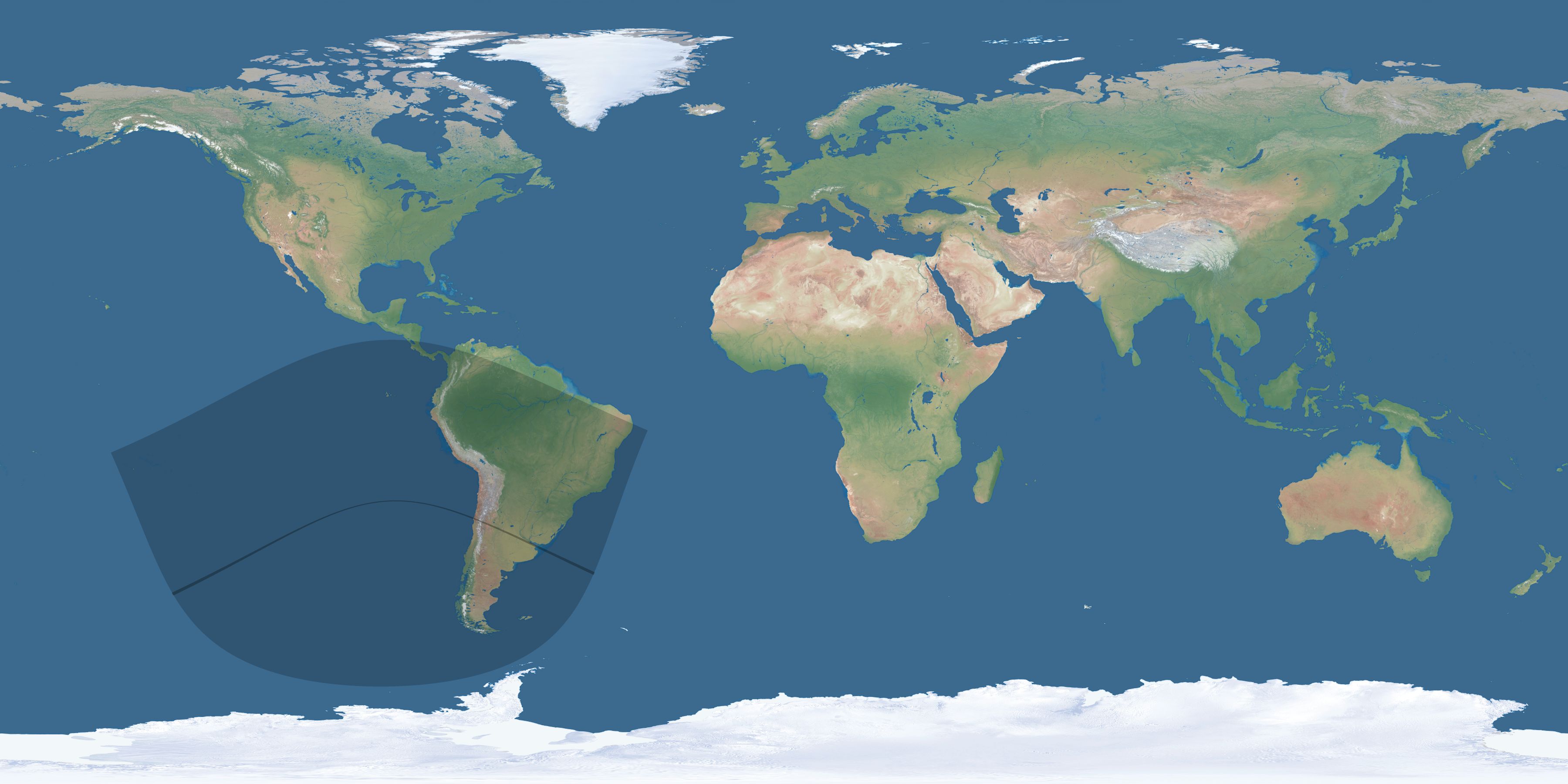 Map of the umbra and penumbra path of the solar eclipse of 06/19/1498