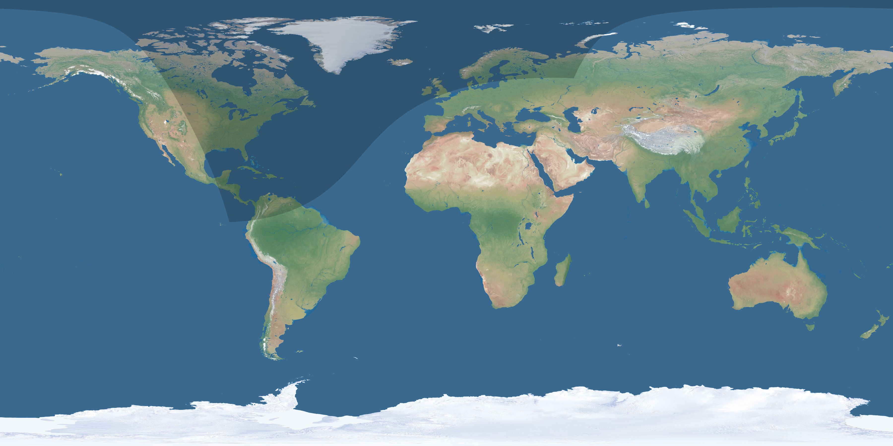 Map of the umbra and penumbra path of the solar eclipse of 03/16/1504