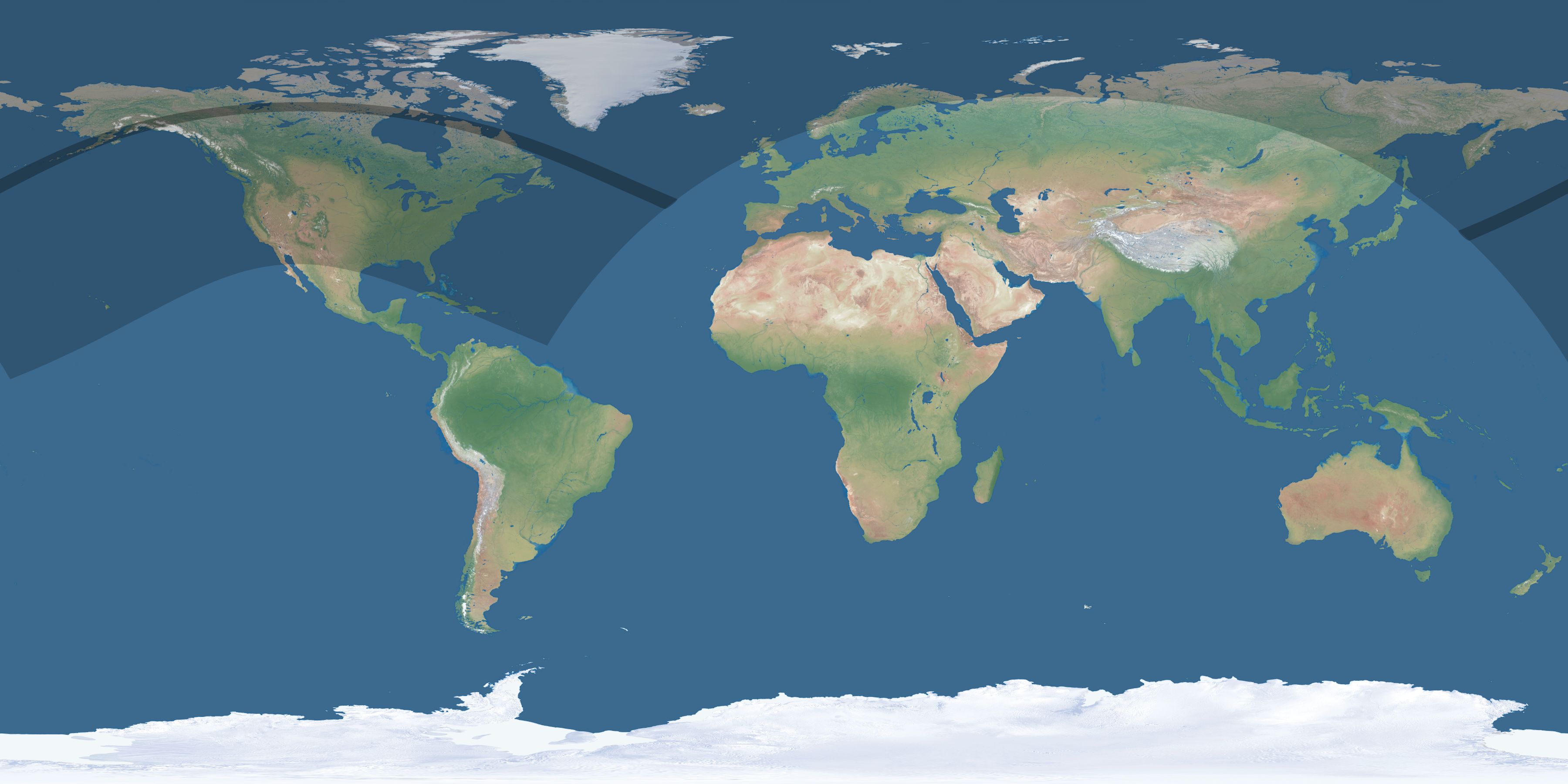 Map of the umbra and penumbra path of the solar eclipse of 05/18/1509