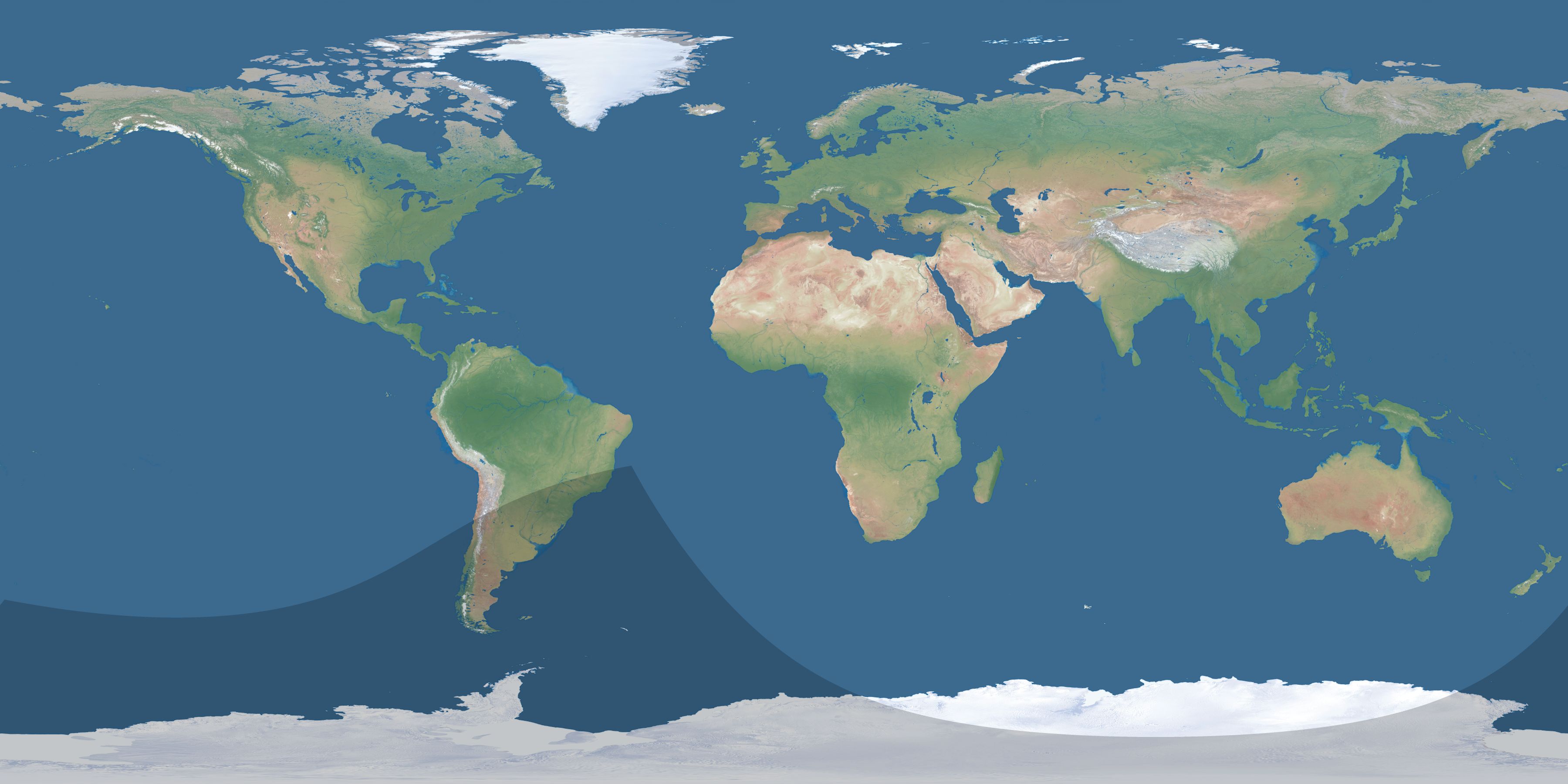 Map of the umbra and penumbra path of the solar eclipse of 02/13/1515