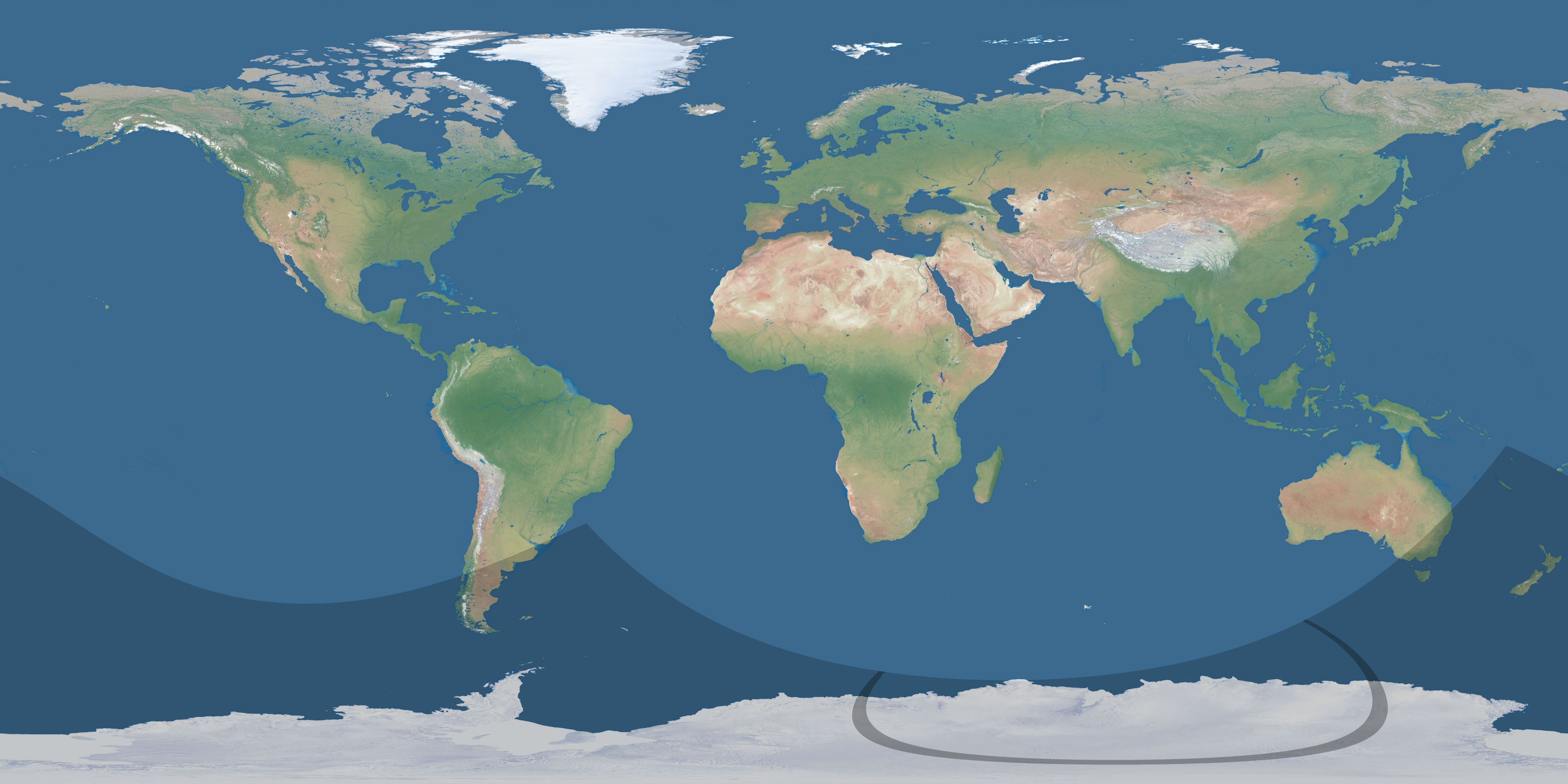 Map of the umbra and penumbra path of the solar eclipse of 12/02/1518