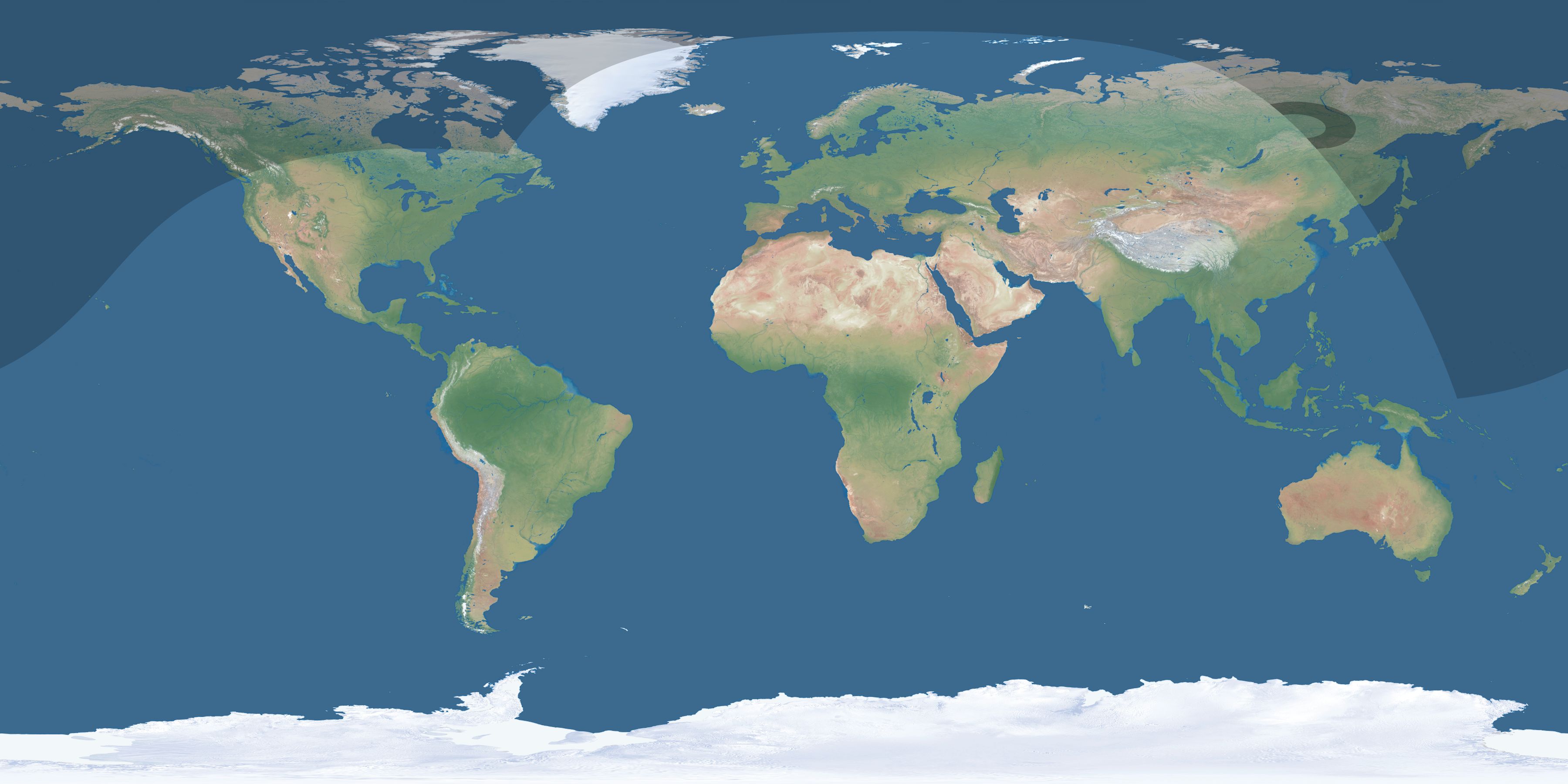 Map of the umbra and penumbra path of the solar eclipse of 03/27/1522