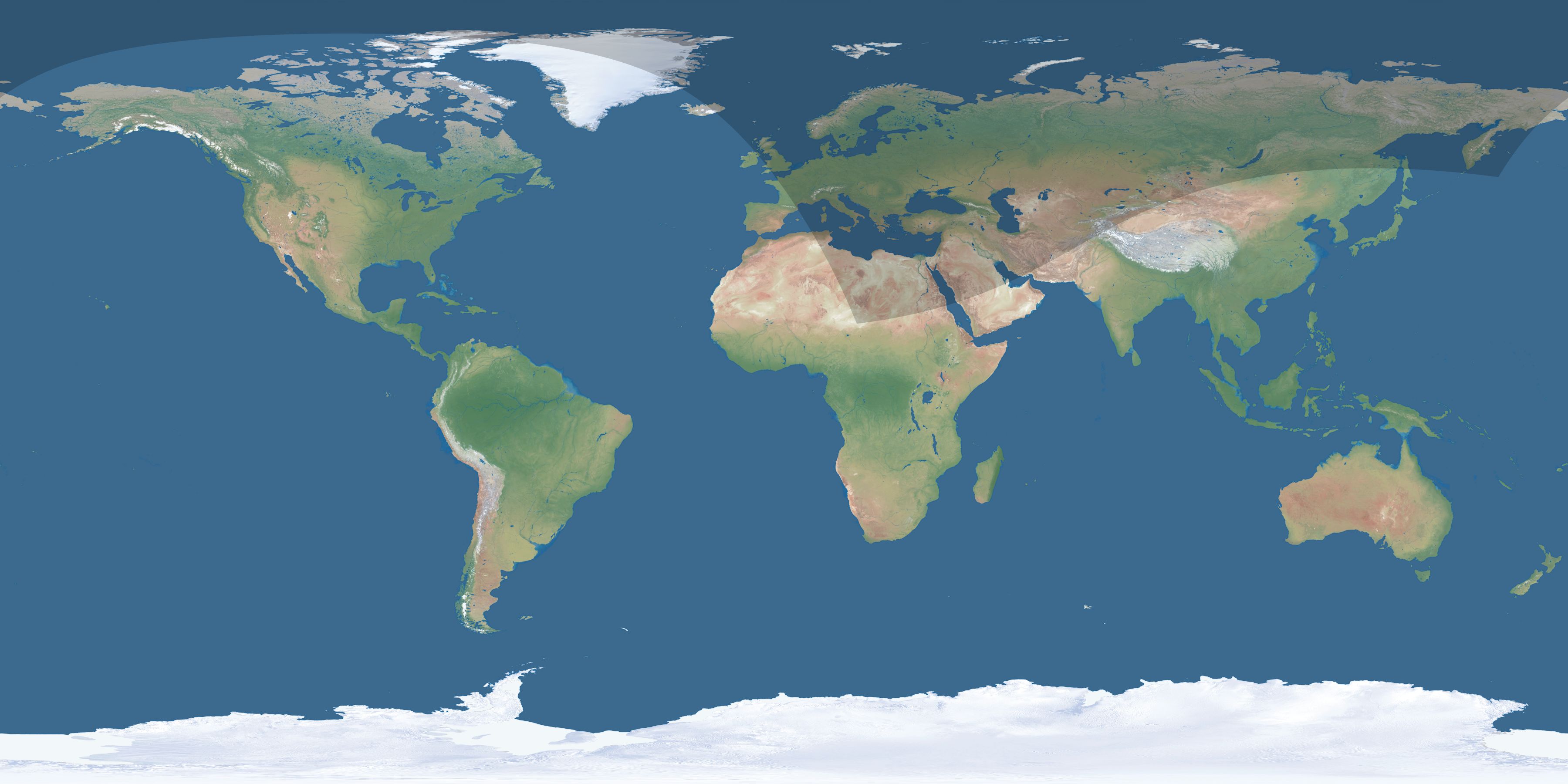 Map of the umbra and penumbra path of the solar eclipse of 03/29/1530