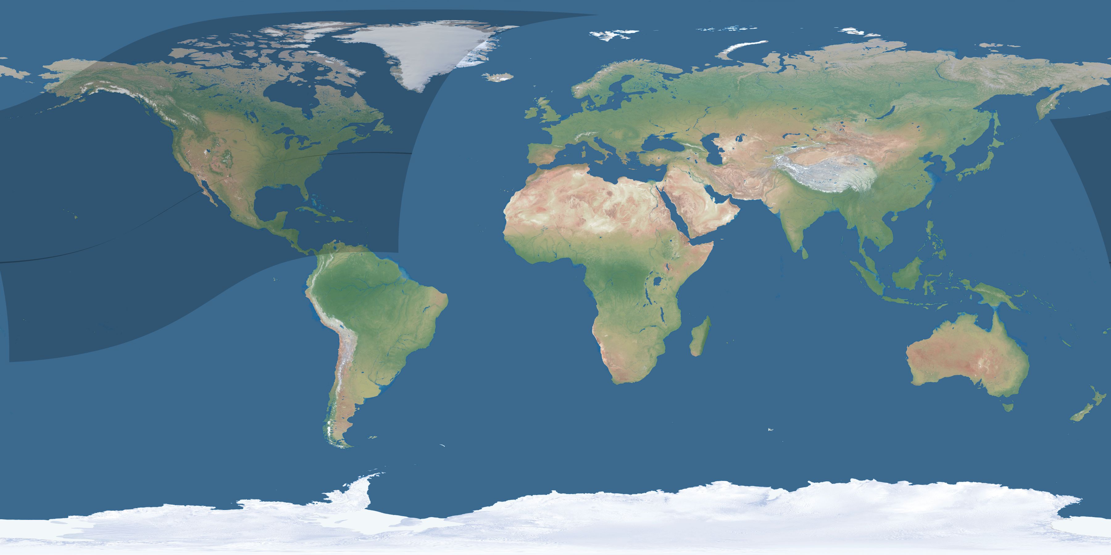 Map of the umbra and penumbra path of the solar eclipse of 03/18/1531