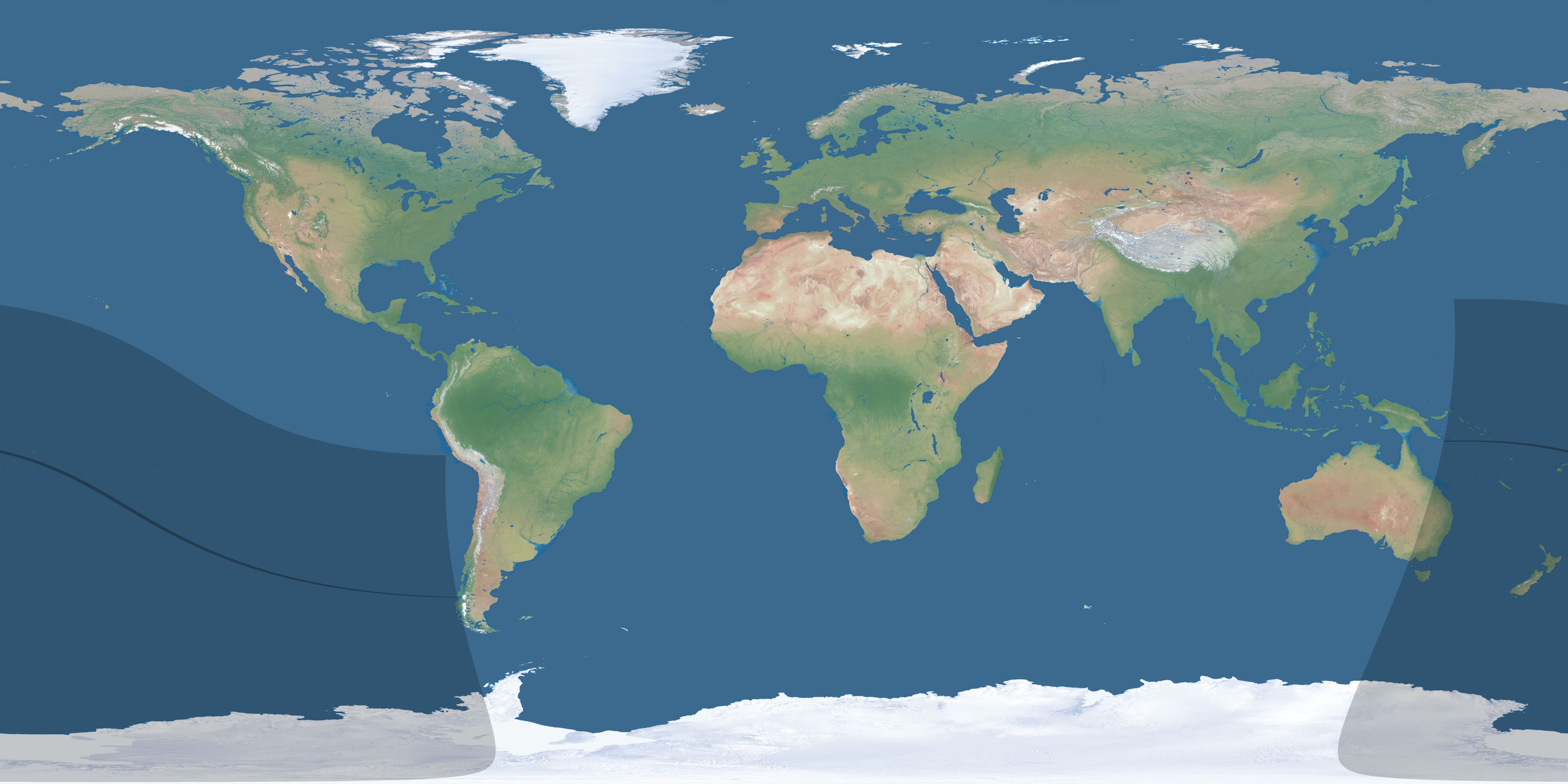 Map of the umbra and penumbra path of the solar eclipse of 09/10/1531