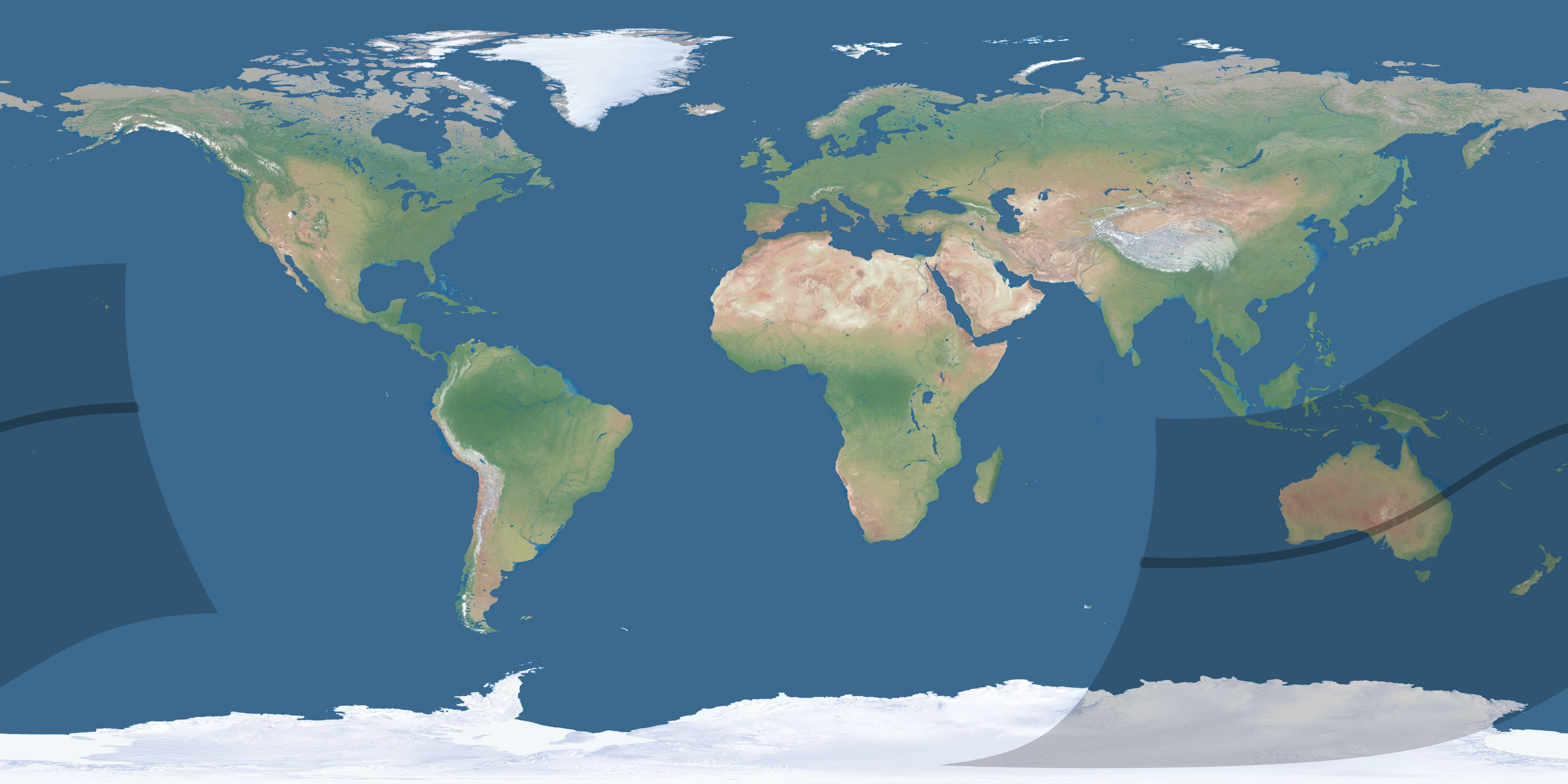Map of the umbra and penumbra path of the solar eclipse of 03/07/1532