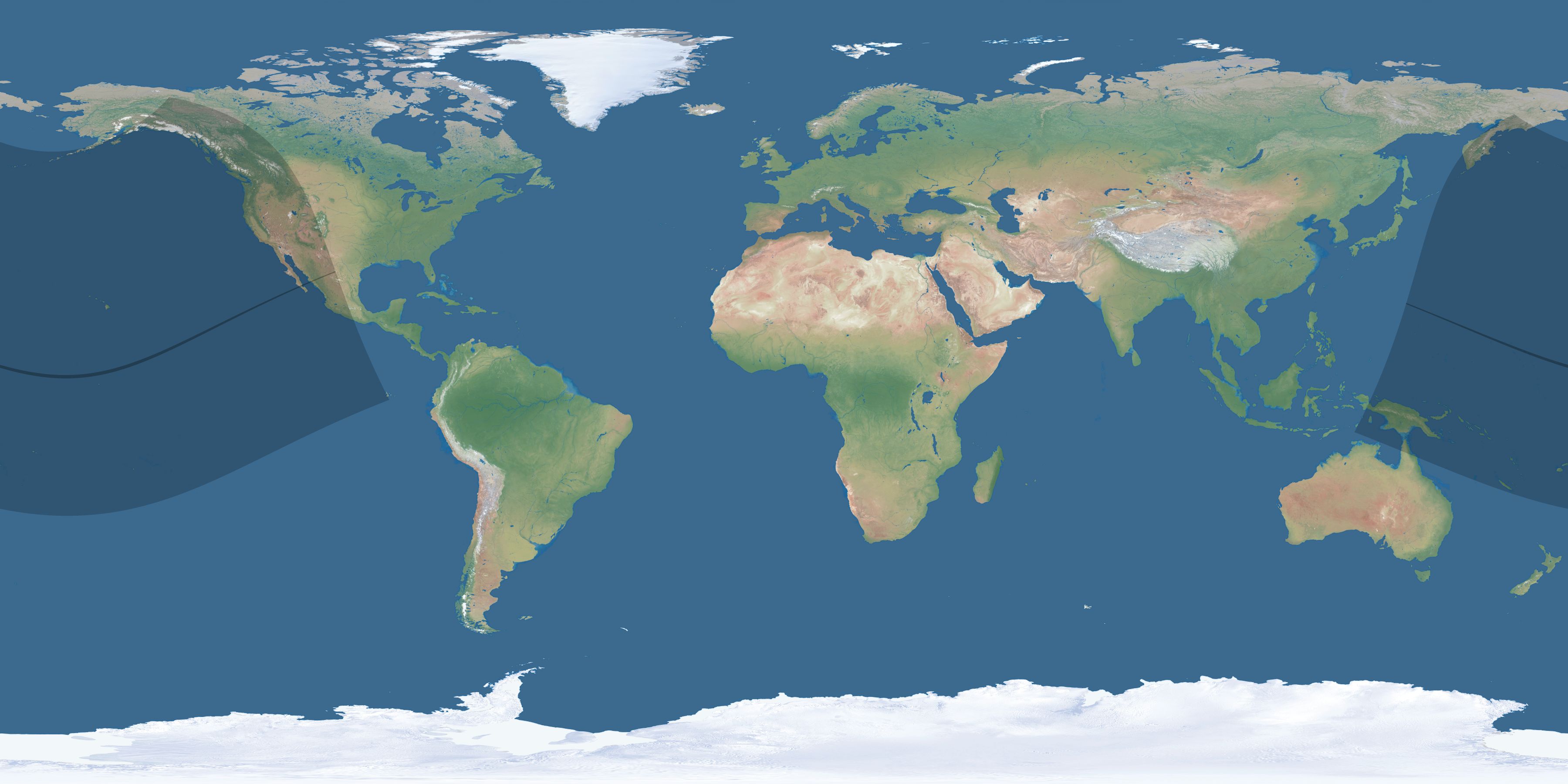 Map of the umbra and penumbra path of the solar eclipse of 01/03/1535