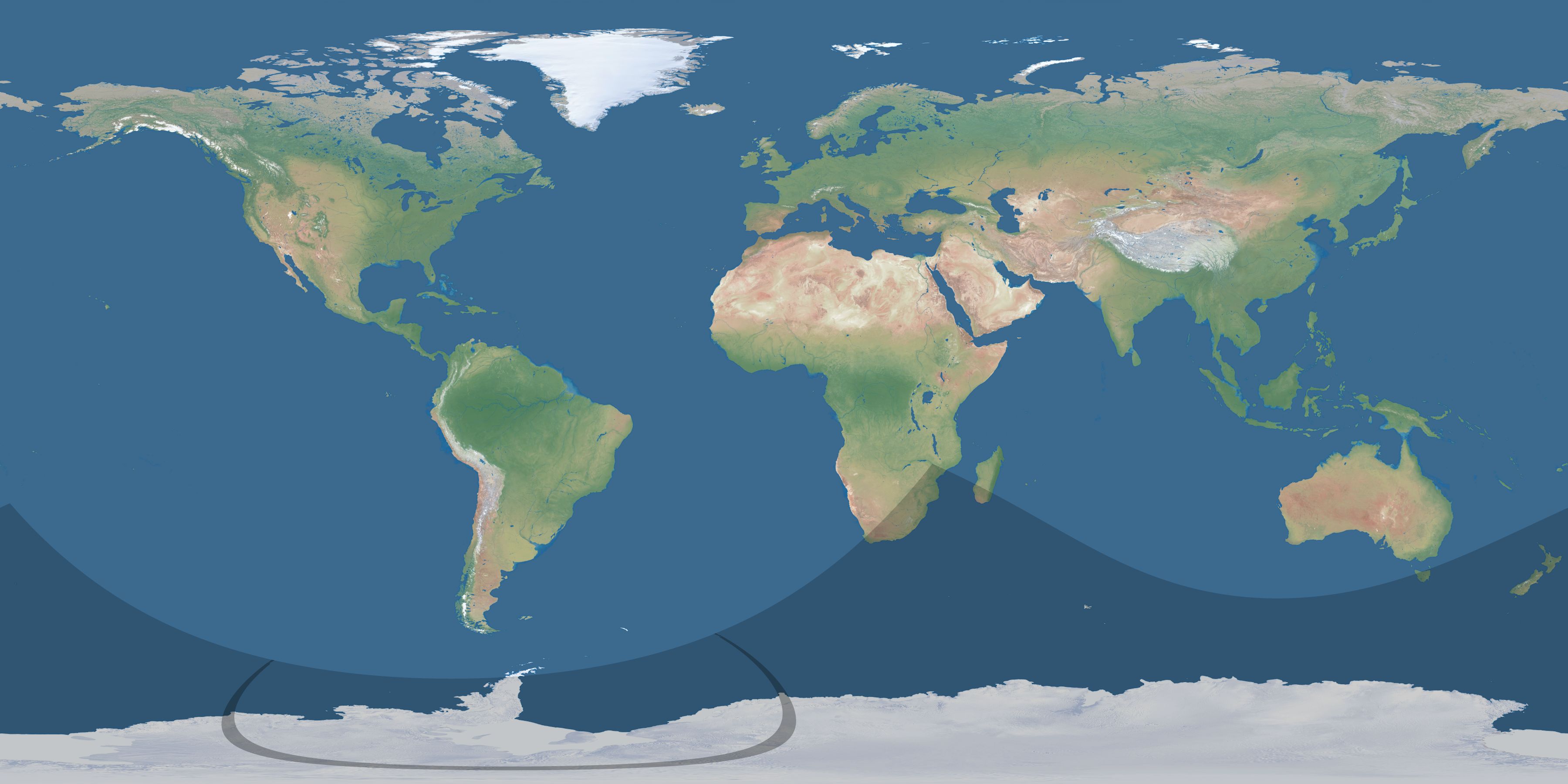 Map of the umbra and penumbra path of the solar eclipse of 12/13/1536