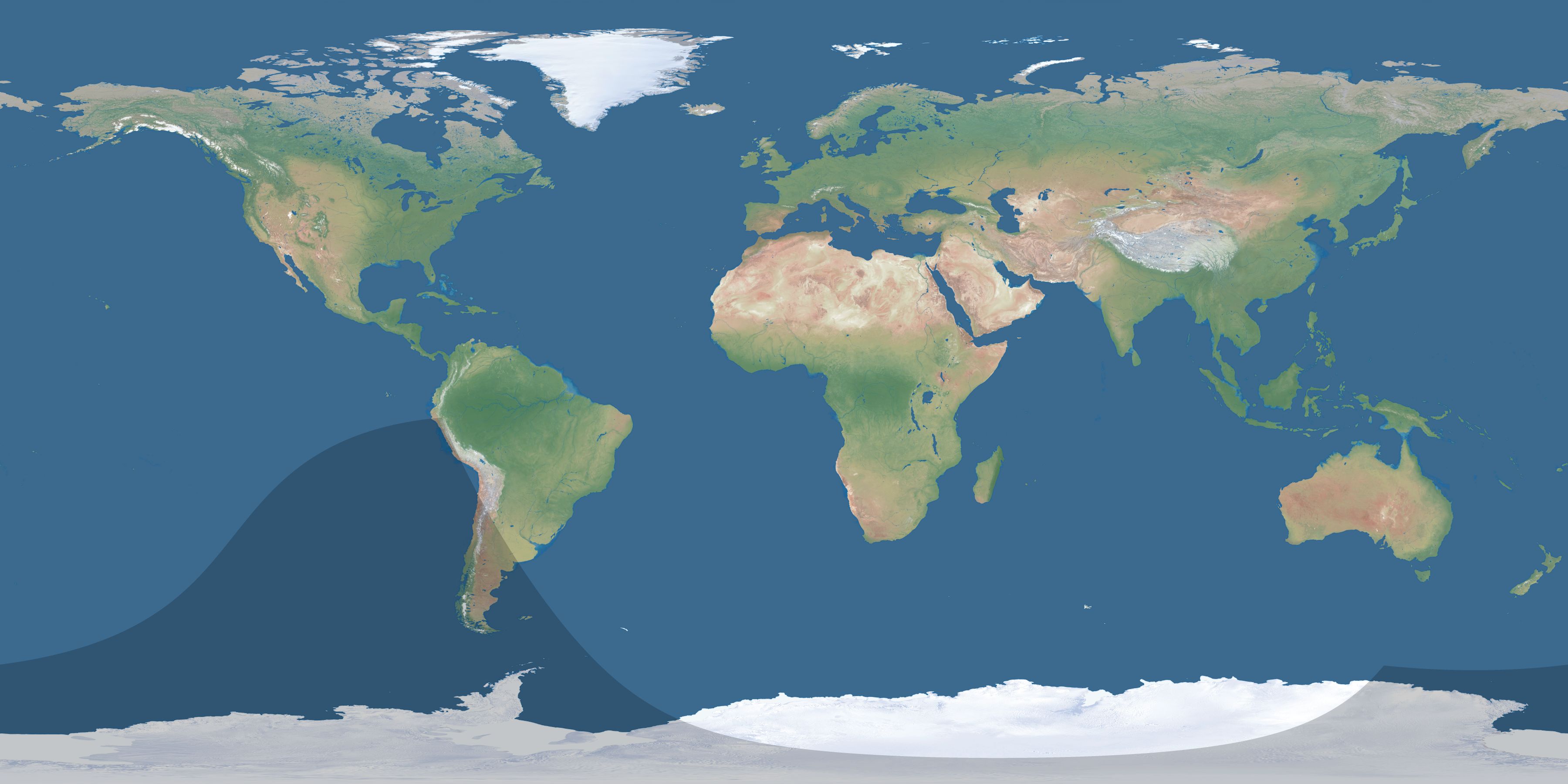 Map of the umbra and penumbra path of the solar eclipse of 02/25/1541
