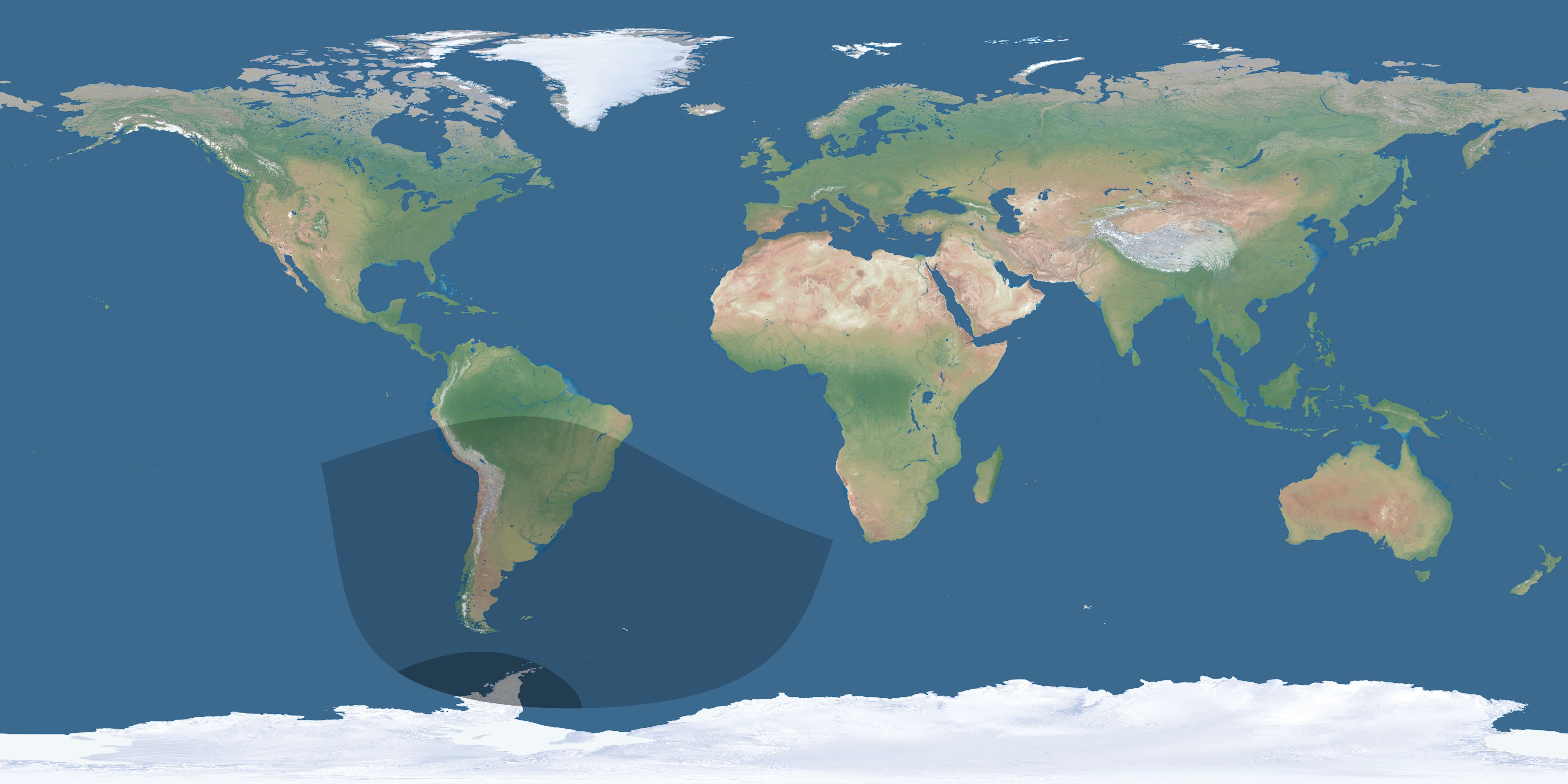Map of the umbra and penumbra path of the solar eclipse of 07/21/1552