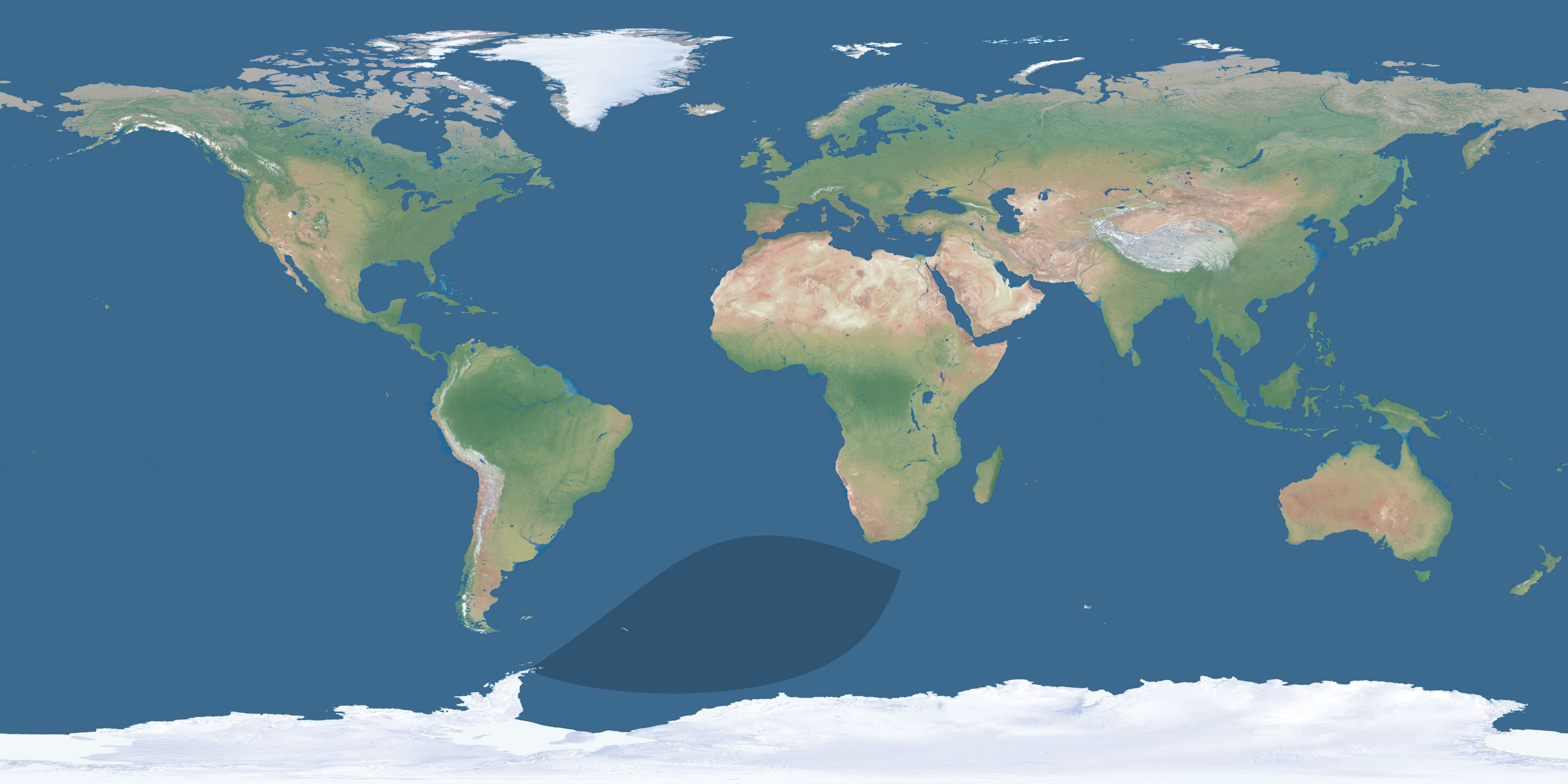 Map of the umbra and penumbra path of the solar eclipse of 05/20/1555