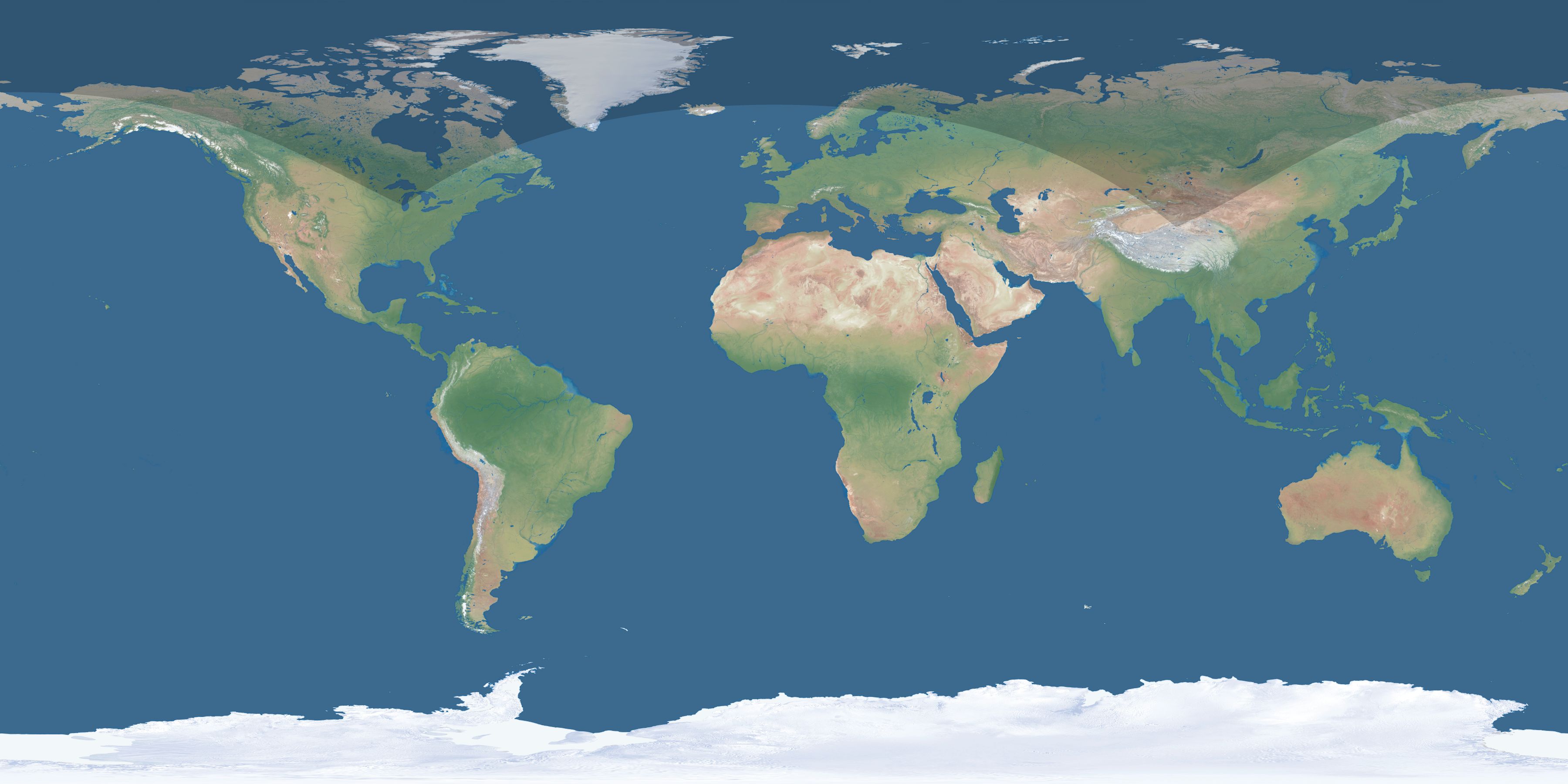 Map of the umbra and penumbra path of the solar eclipse of 06/19/1555