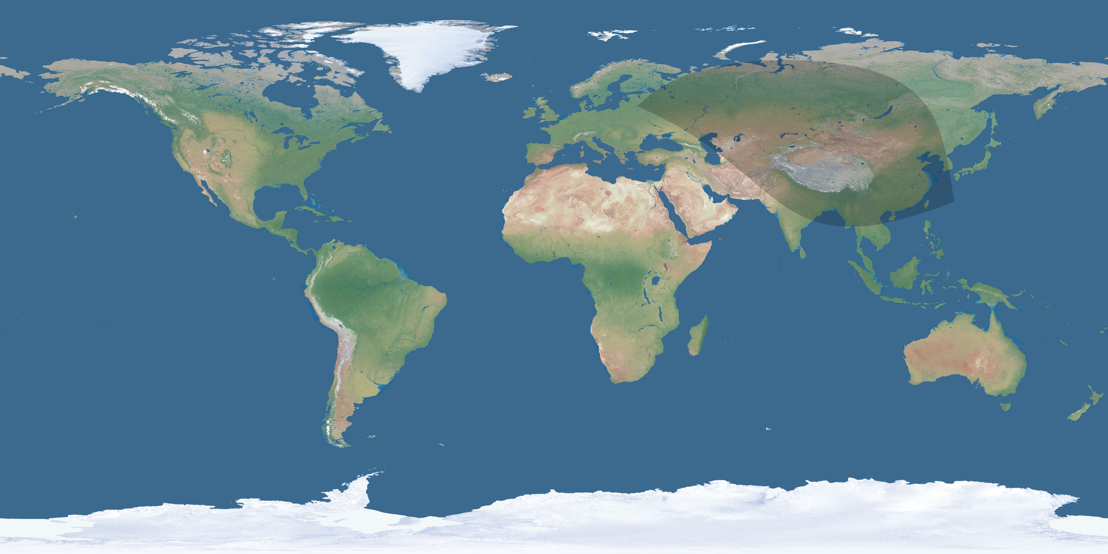 Map of the umbra and penumbra path of the solar eclipse of 11/14/1555