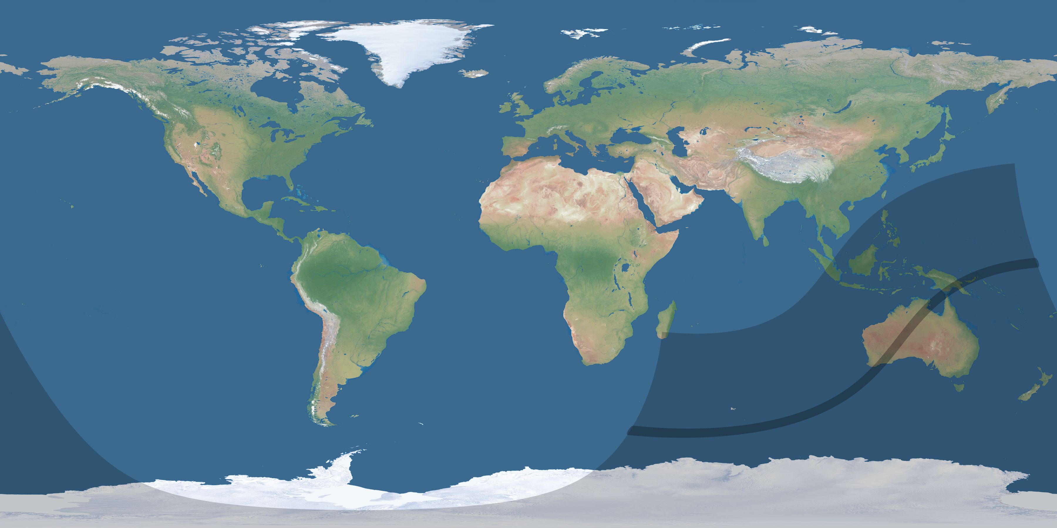 Map of the umbra and penumbra path of the solar eclipse of 02/26/1560