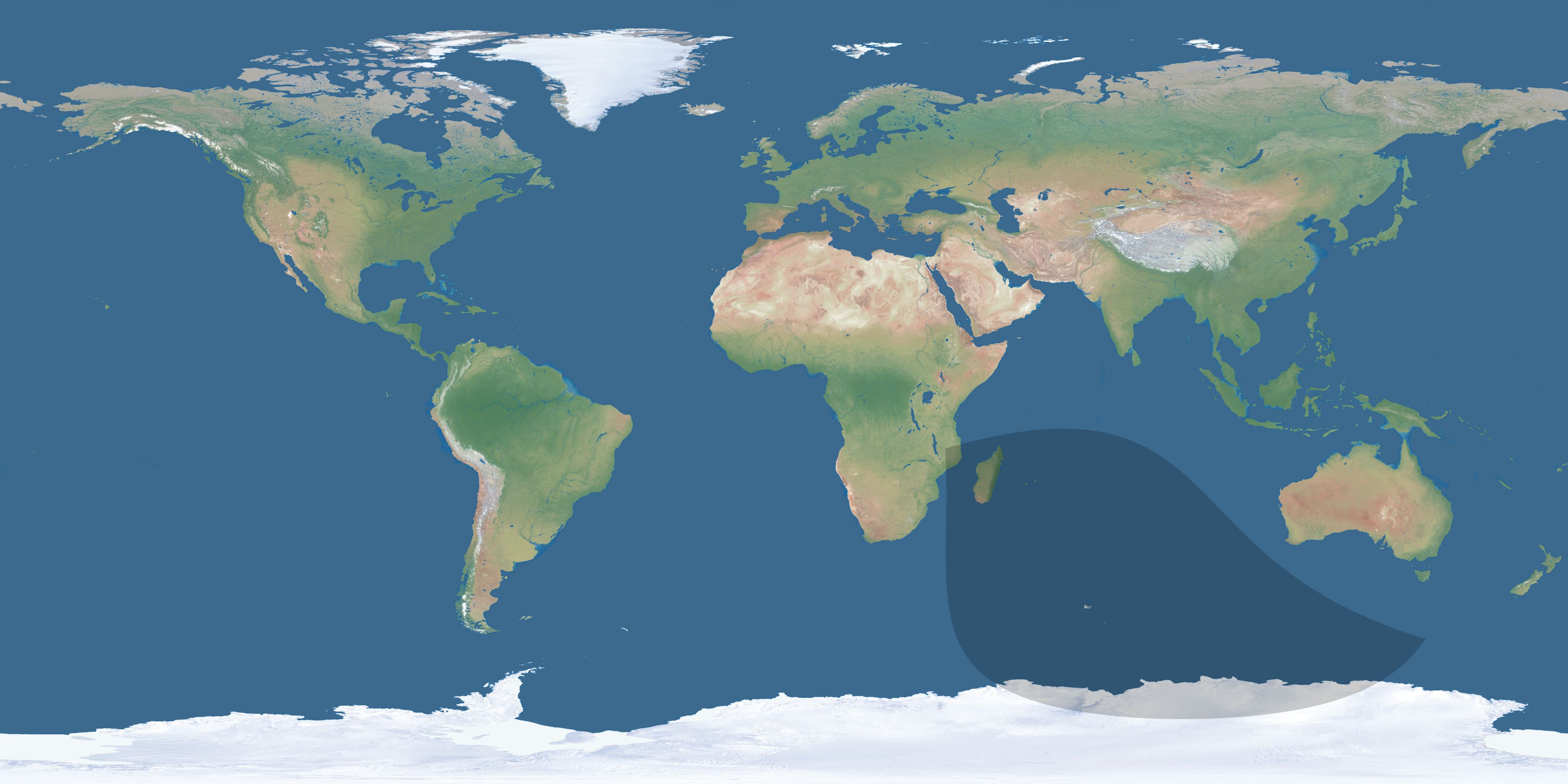Map of the umbra and penumbra path of the solar eclipse of 07/31/1562