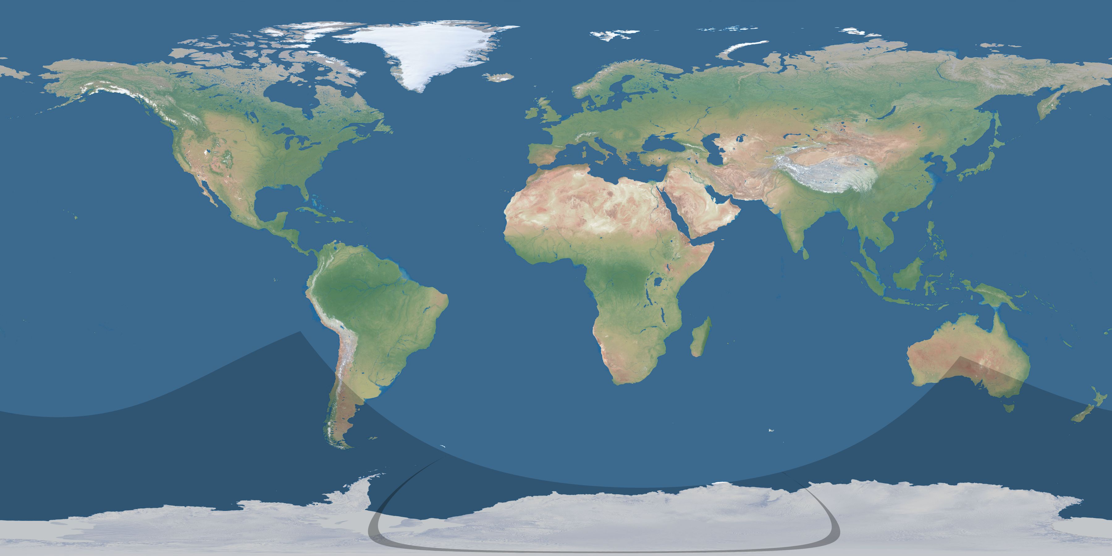 Map of the umbra and penumbra path of the solar eclipse of 01/03/1573