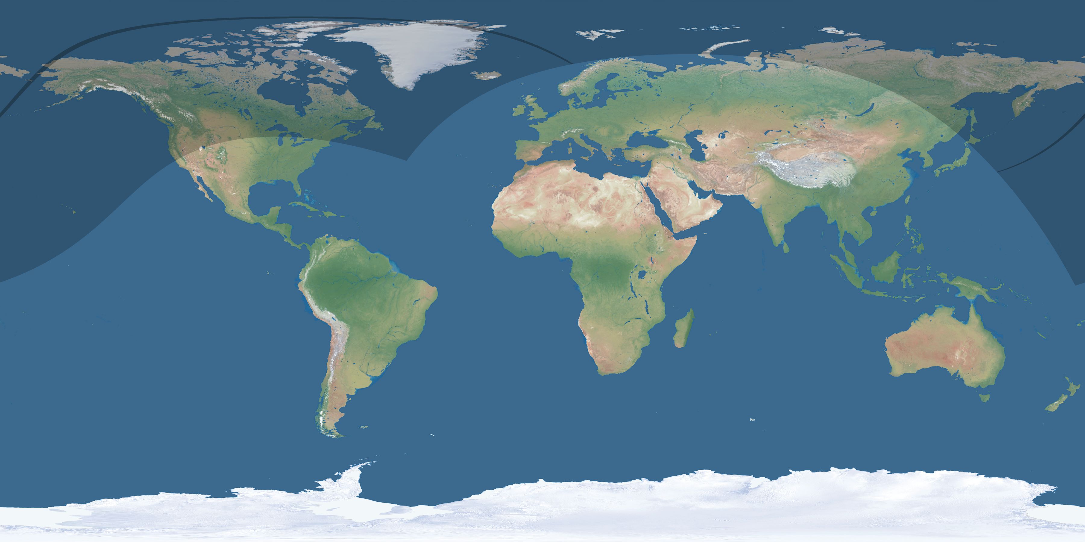 Map of the umbra and penumbra path of the solar eclipse of 04/28/1576