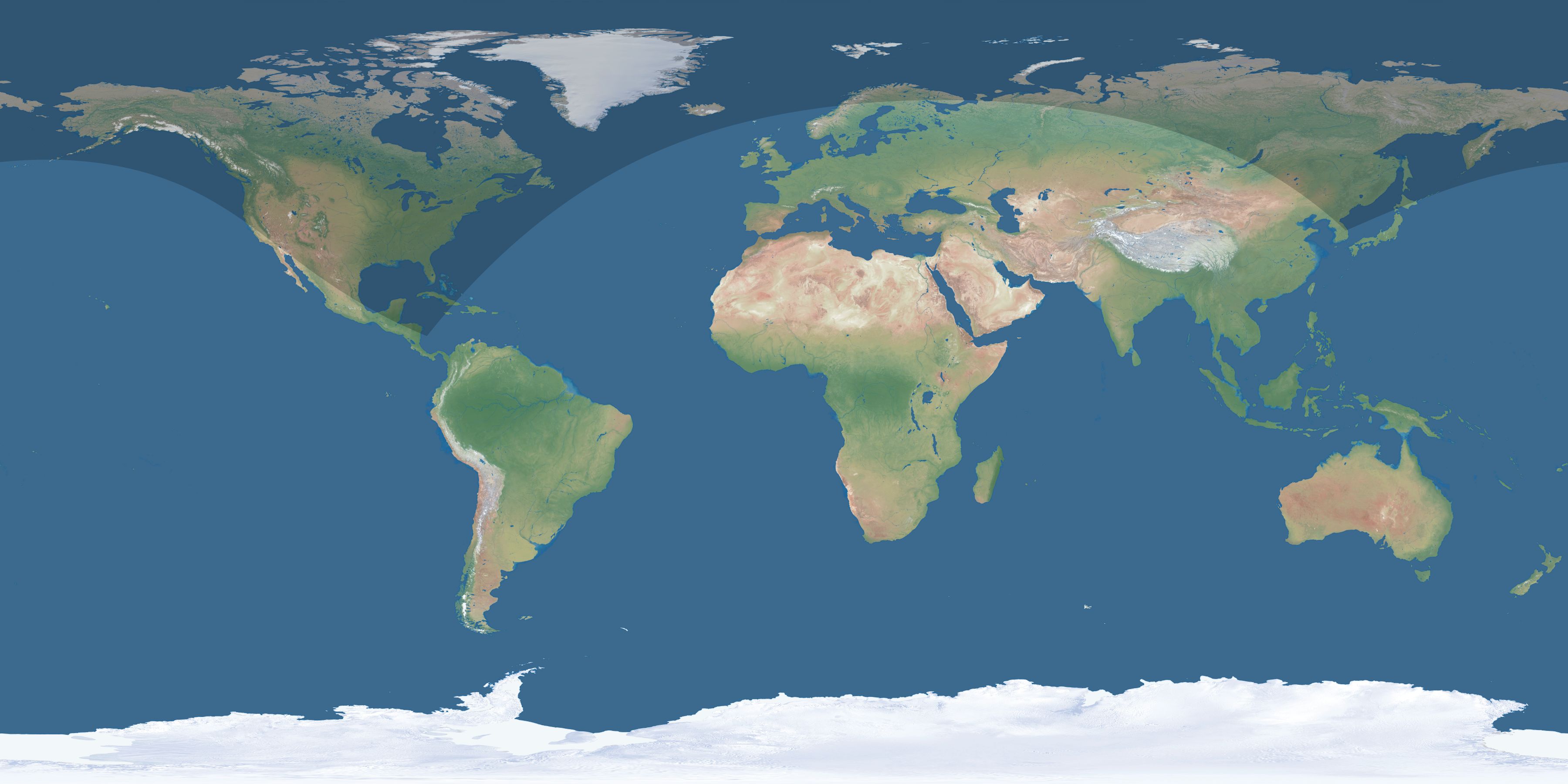 Map of the umbra and penumbra path of the solar eclipse of 06/30/1581