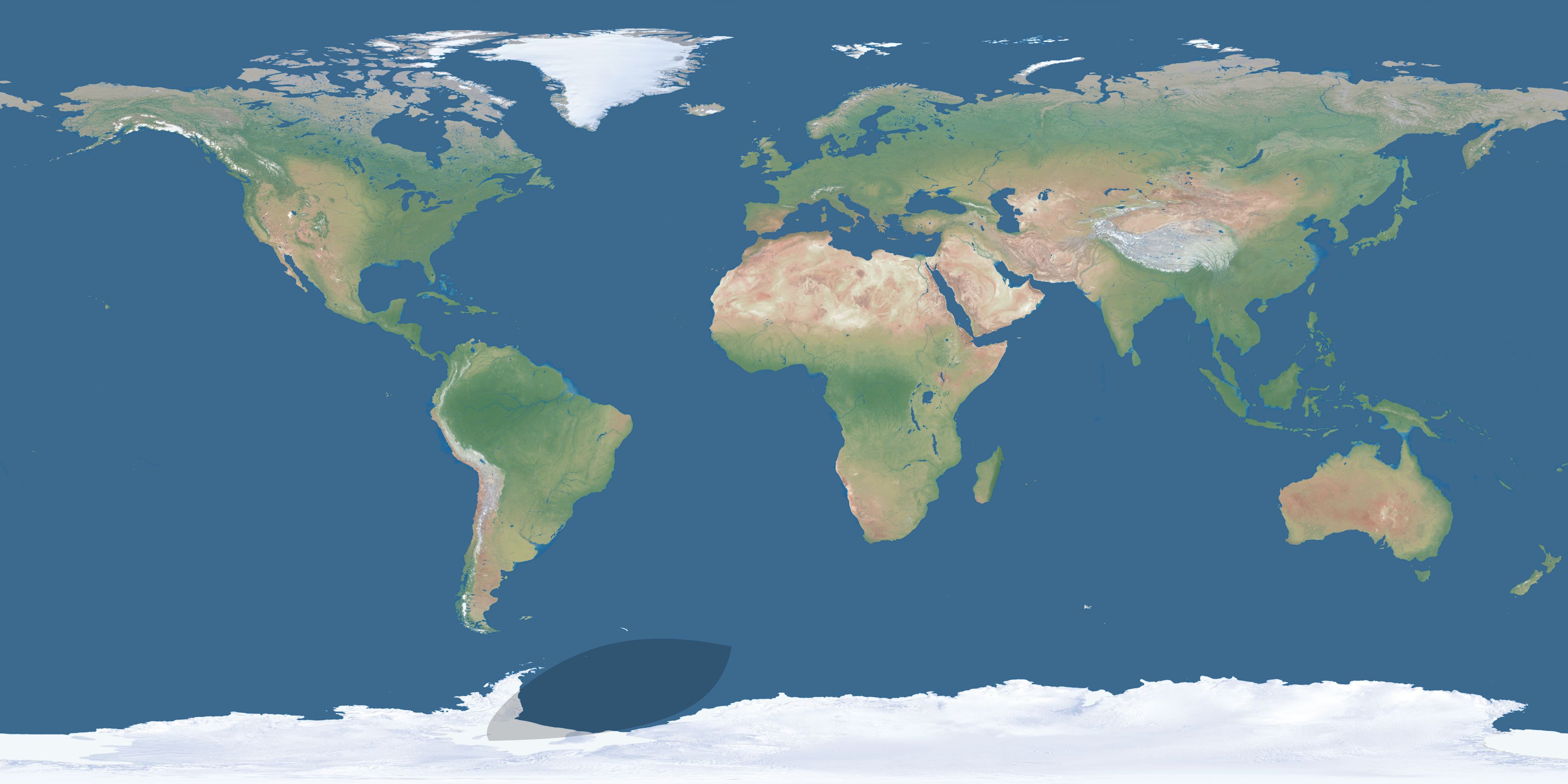 Map of the umbra and penumbra path of the solar eclipse of 04/17/1624