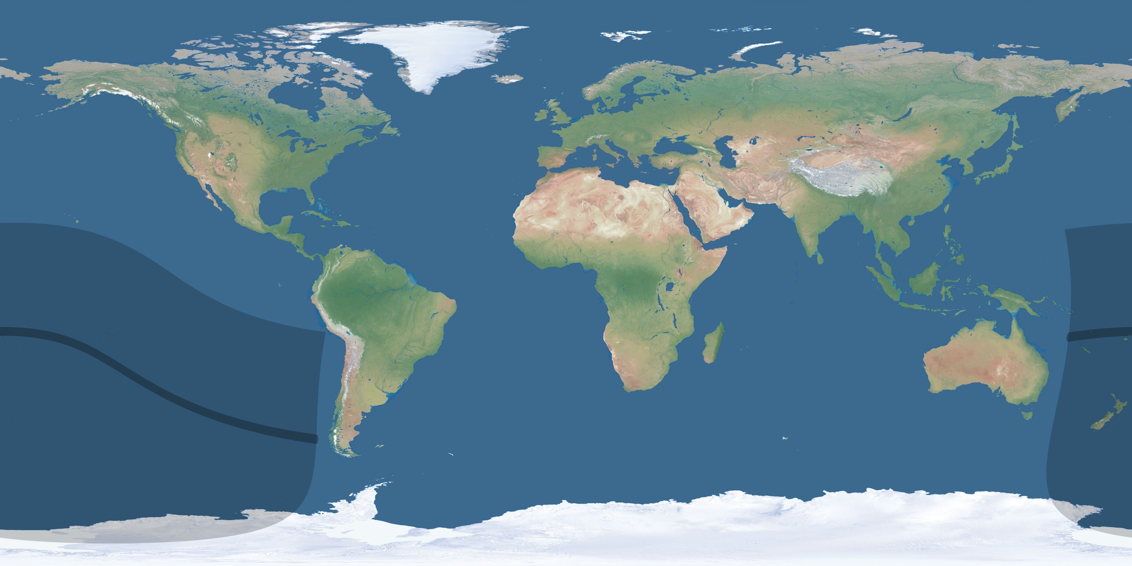 Map of the umbra and penumbra path of the solar eclipse of 09/01/1625